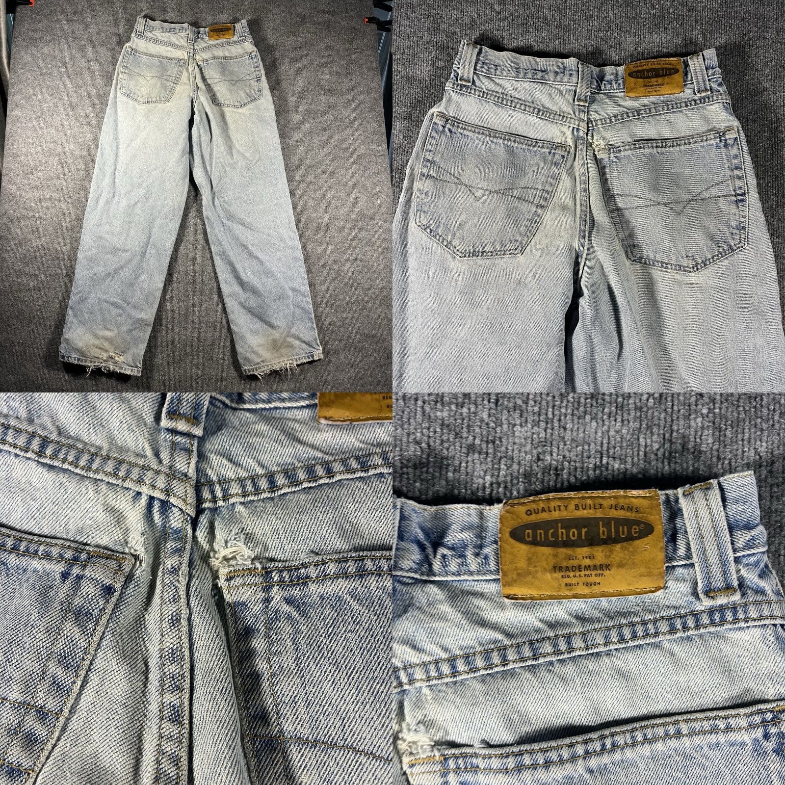 Anchor Blue VINTAGE Anchor Blue Beyond Baggy Jeans 28x31 Wide Leg Blue 90s Y2K Mens Size US 28 / EU 44 - 8 Thumbnail