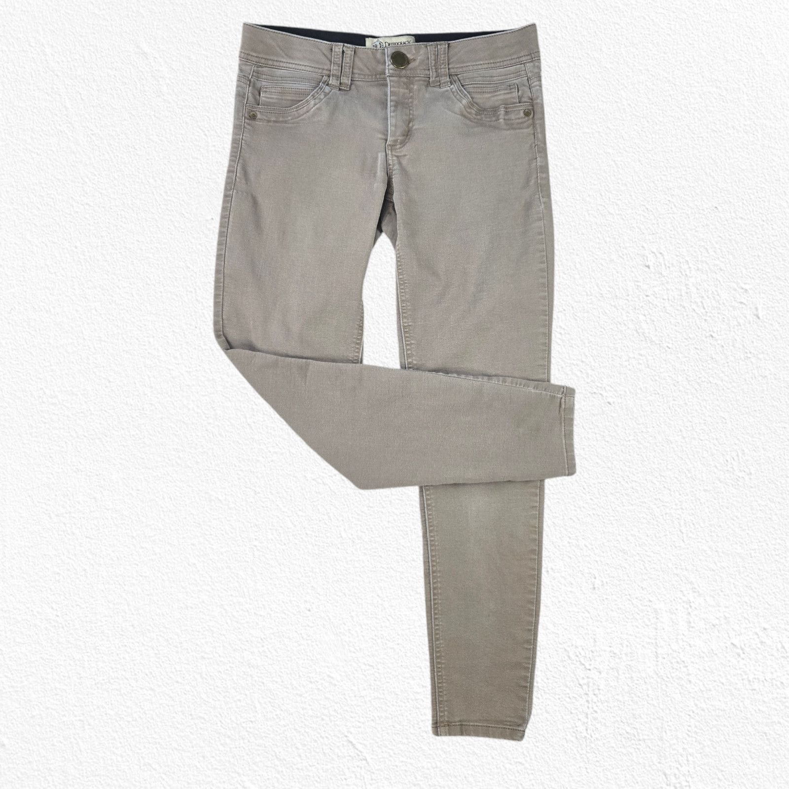 Other Democracy Tan "Ab"Solution Low Rise Skinny Leg Jeans Size 2 Size 26" / US 2 / IT 38 - 2 Thumbnail