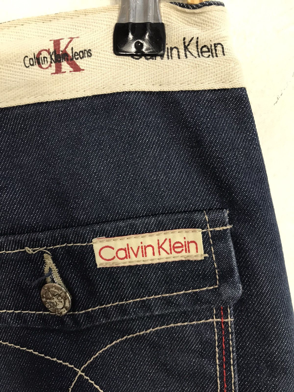 Calvin Klein × Vintage Vintage Calvin Klein Indigo Denim Zipper Size US 30 / EU 46 - 13 Thumbnail