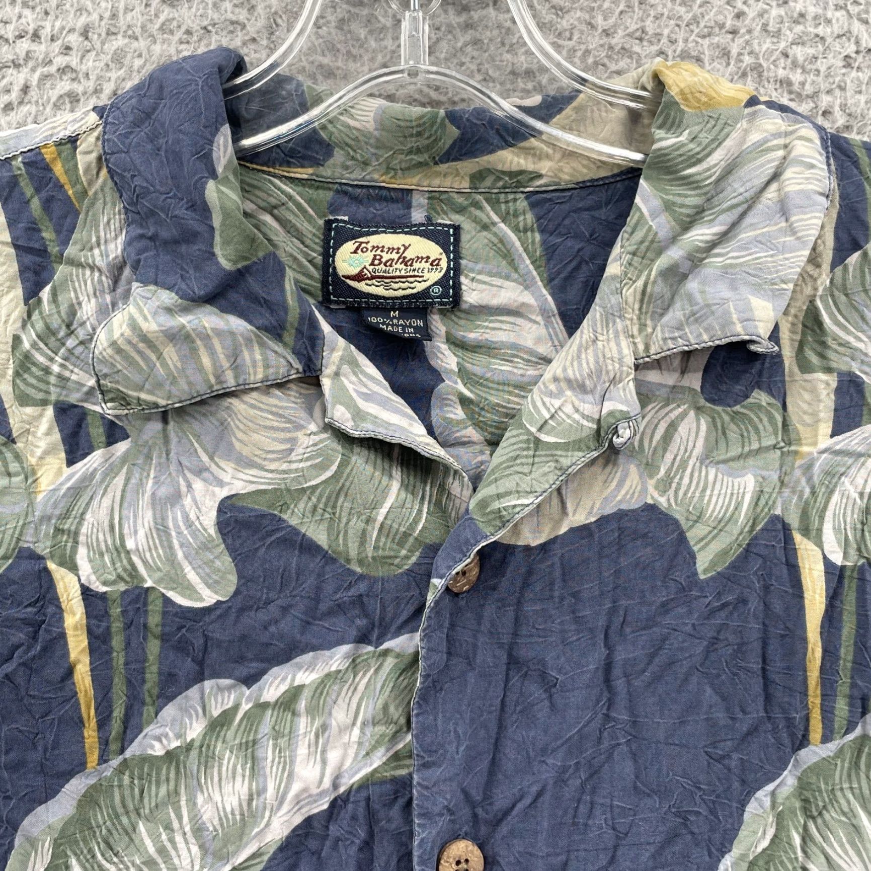 Tommy Bahama VTG Tommy Bahama Shirt Men Med Palm Print Relaxed Casual Travel Resort Beach 90s Shirt M Blue Size US M / EU 48-50 / 2 - 2 Thumbnail