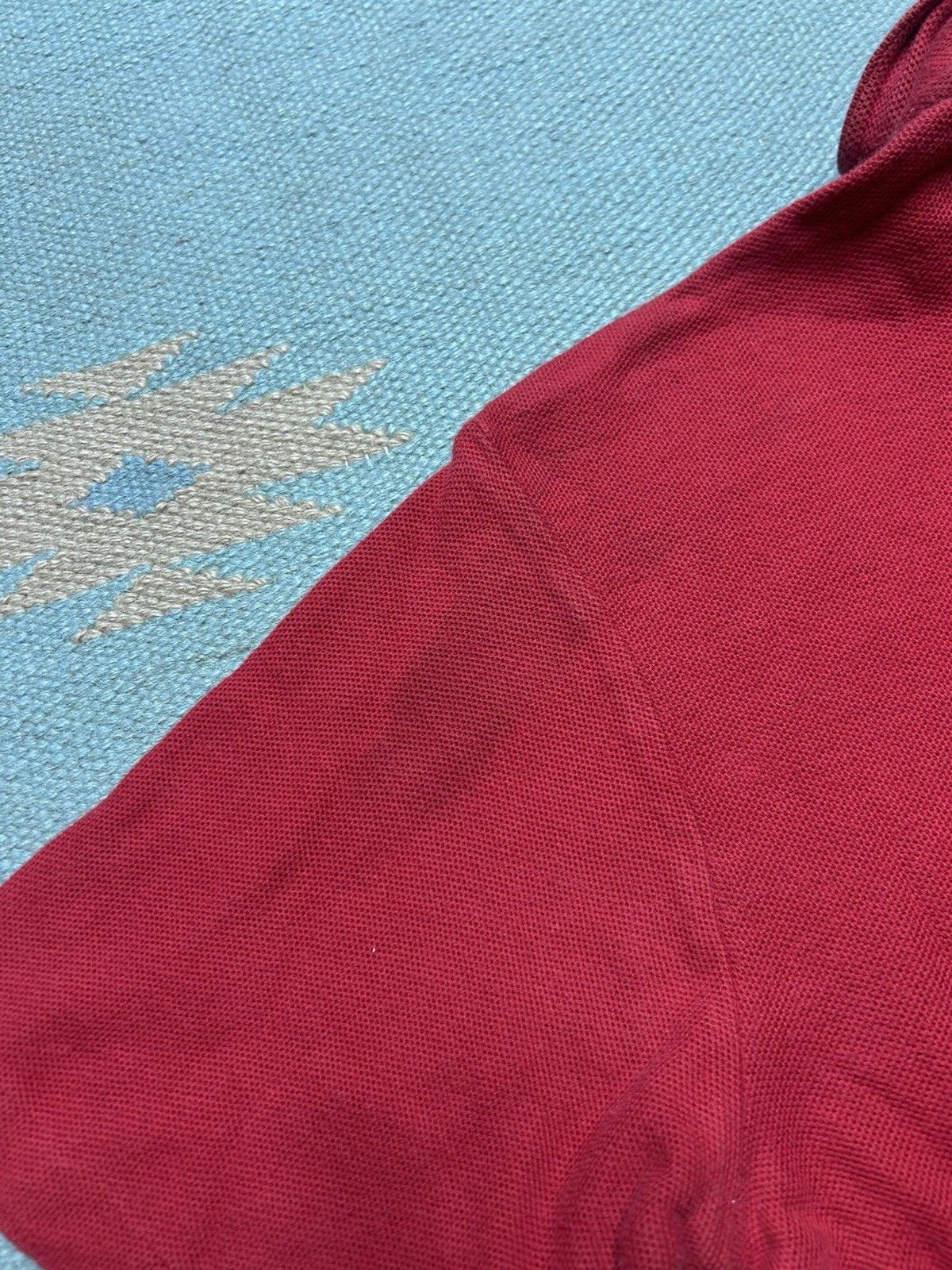 Vintage Vintage 1970s polo shirt blank crimson cotton knit medium Size US M / EU 48-50 / 2 - 5 Thumbnail