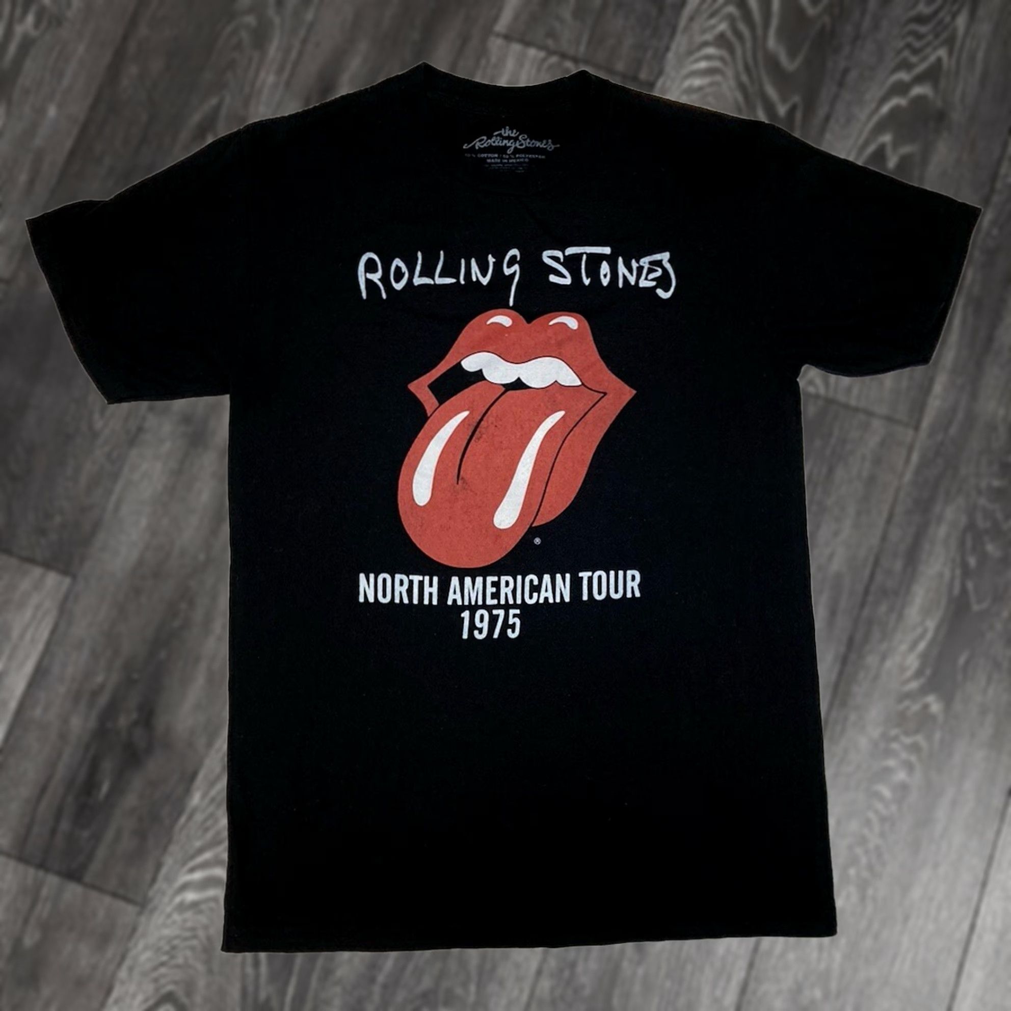 Vintage The Rolling Stones Shirt Women Small Crew Neck Cotton Black Short Sleeve T-Shirt Music Retro 1970s Casual Mens/Mens Girls/Girls Size S / US 4 / IT 40 - 1 Thumbnail