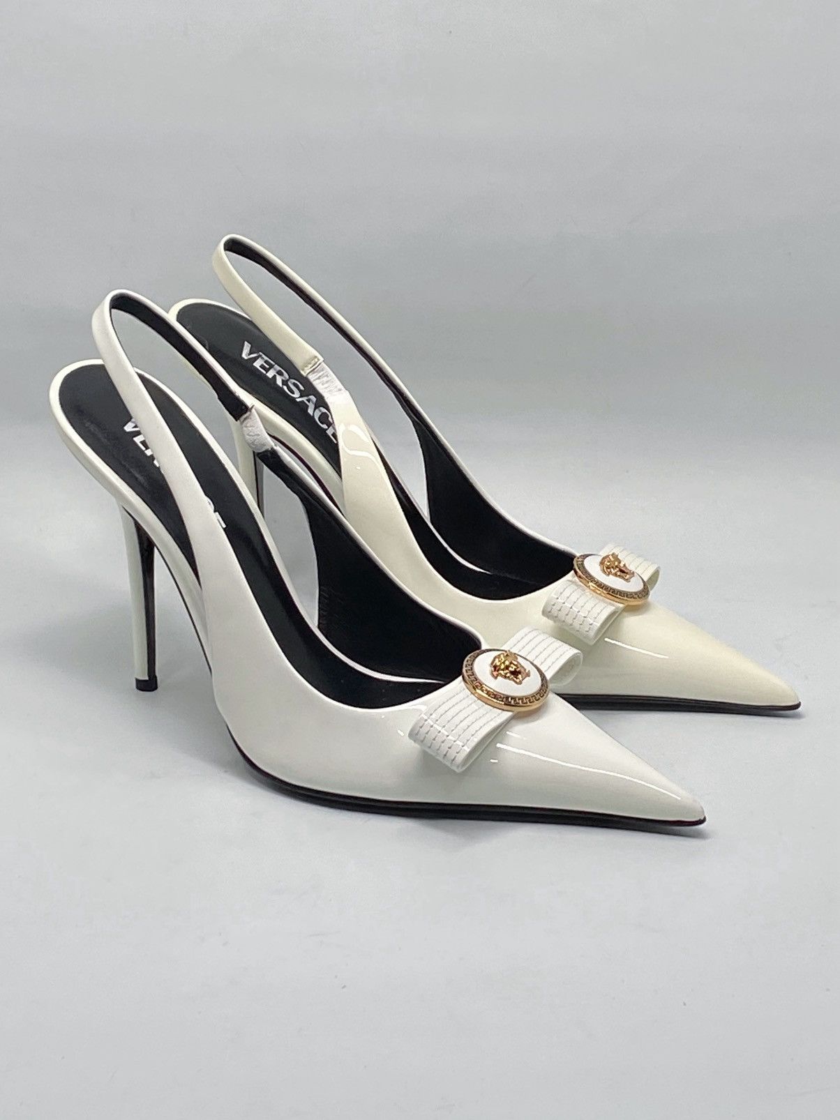 Versace Versace Gianni Ribbon 110mm Slingback Pumps size 37.5 Size US 7.5 / IT 37.5 - 6 Thumbnail