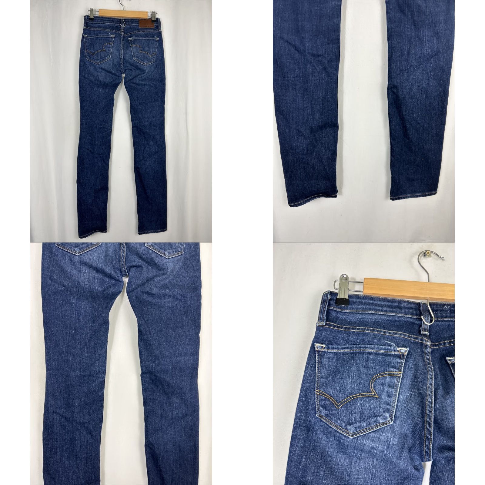 Vintage BIG STAR Jeans Womens Bootcut 26R 28x32 Dark Blue Low Rise 5-Pocket Embroidered Logo N/A Size 26" / US 2 / IT 38 - 8 Thumbnail