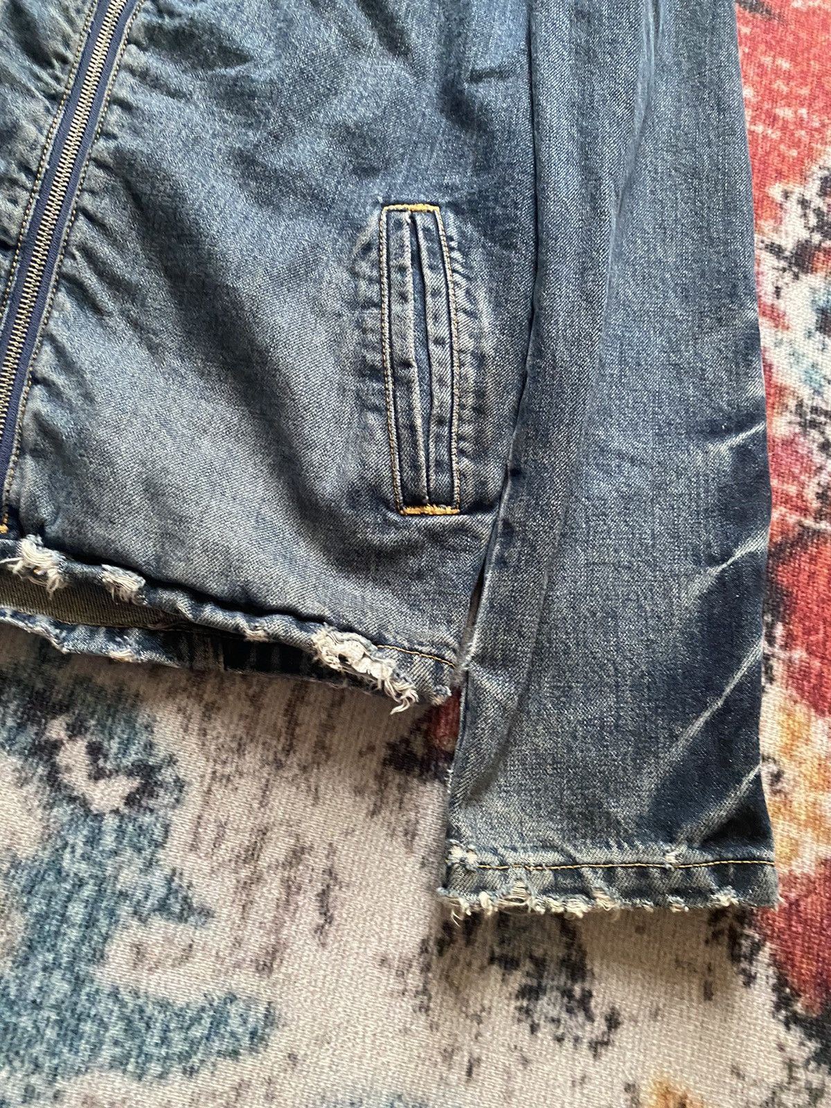 Beams Plus × Japanese Brand disstressed denim jacket Size US L / EU 52-54 / 3 - 6 Thumbnail