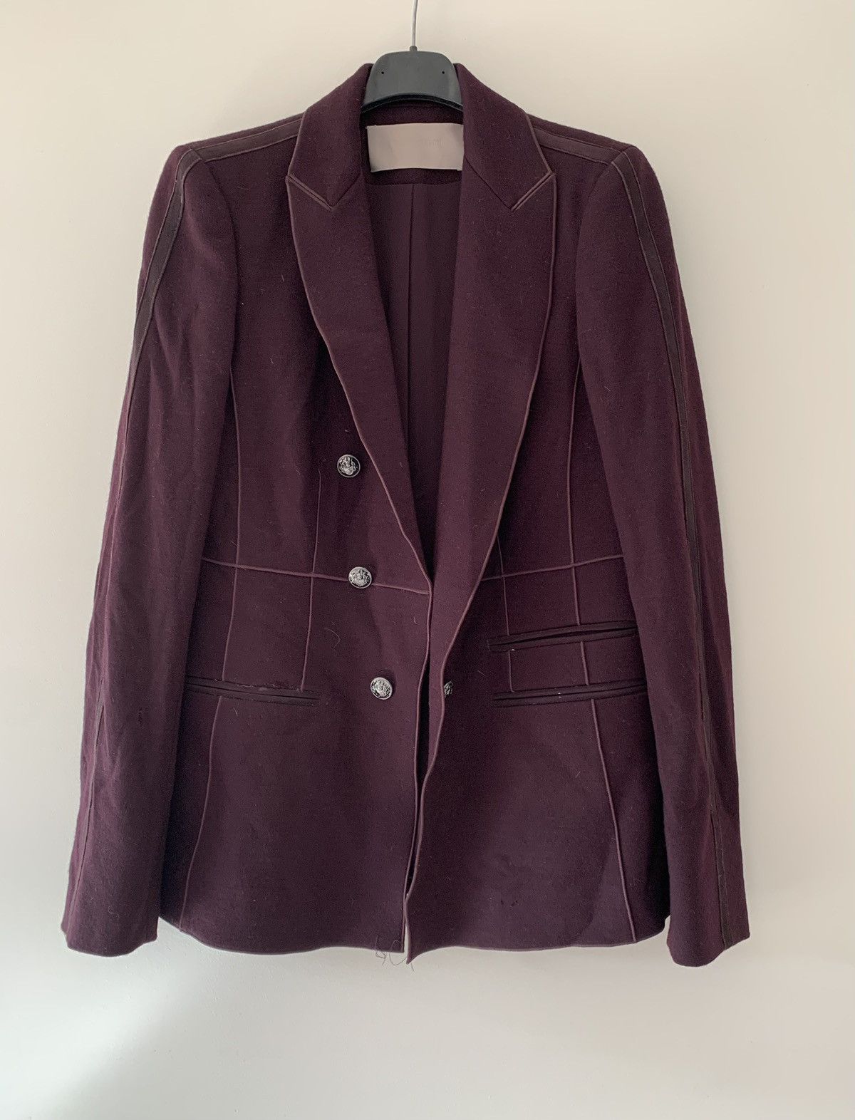 Vintage Vintage Georges Rech Burgundy Structured Blazer Size S / US 4 / IT 40 - 1 Thumbnail