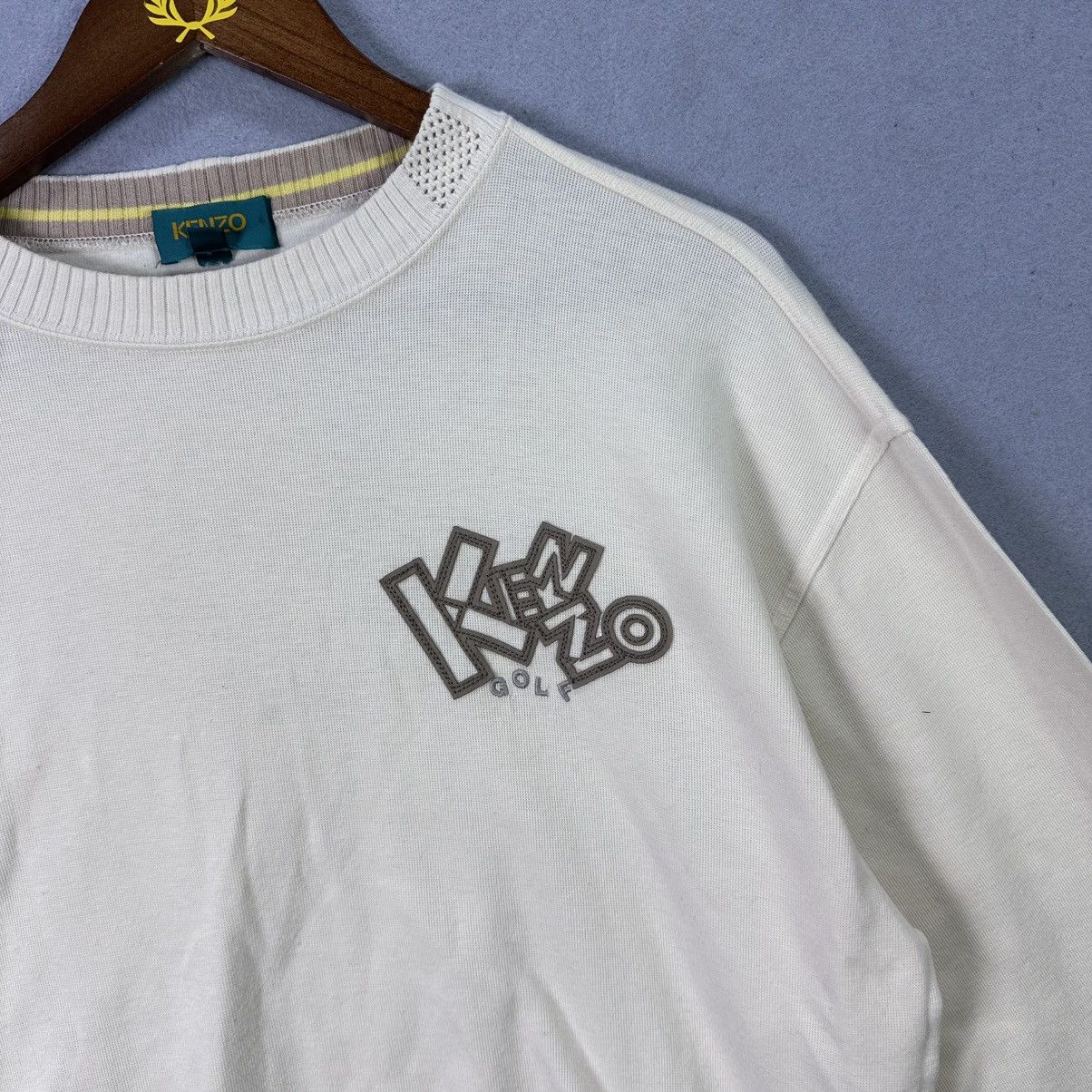 Kenzo Vintage 90s Kenzo Golf Sweatshirt Big Logo Crewneck Size US L / EU 52-54 / 3 - 2 Thumbnail