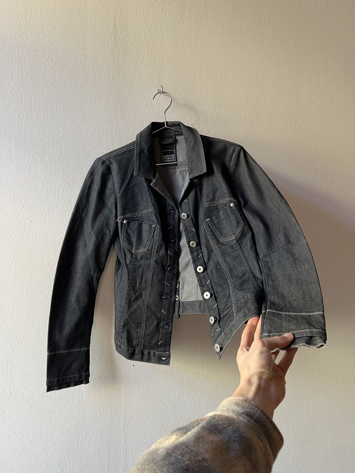 Marithe + Francois Girbaud Marithe Francois Girbaud Avant Garde Navy Blazer Jacket Size S / US 4 / IT 40 - 6 Thumbnail