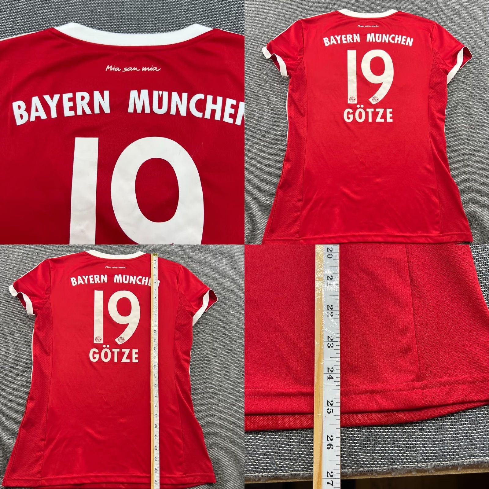 Adidas adidas Bayern Munich 2013 2014 Gotze #19 Home Womens Football Jersey M Red Shirt Womens Football Jersey Size M / US 6-8 / IT 42-44 - 8 Thumbnail