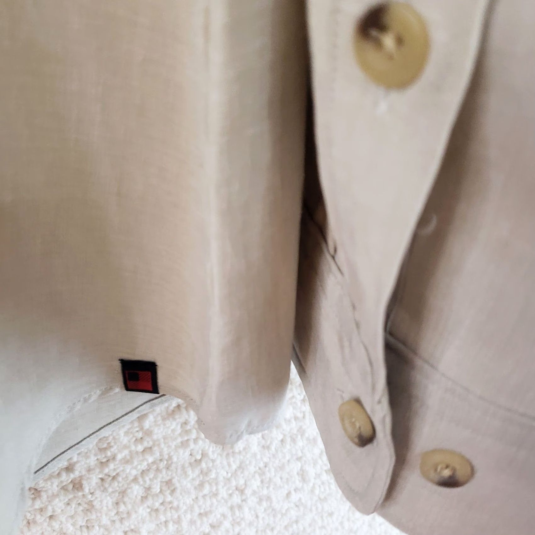 Vintage Woolrich Button-Up Shirt Men’s Long Sleeve Casual Regular XXL British Tan Beige Polyester Solid Button-Up Shirt Mens XLT Size US XXL / EU 58 / 5 - 7 Thumbnail