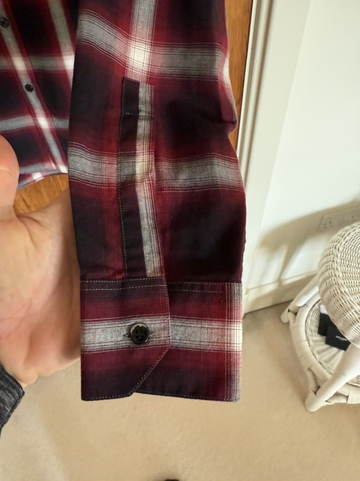 Saint Laurent Paris FW14 Saint Laurent Hedi Slimane red black flannel shirt 40 Size US L / EU 52-54 / 3 - 9 Thumbnail