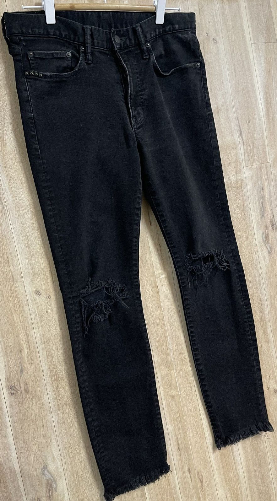 Hysteric Glamour × Japanese Brand Hysteric Glamour Black Skinny Jeans W30 L37 Distressed Punk Size US 30 / EU 46 - 4 Thumbnail