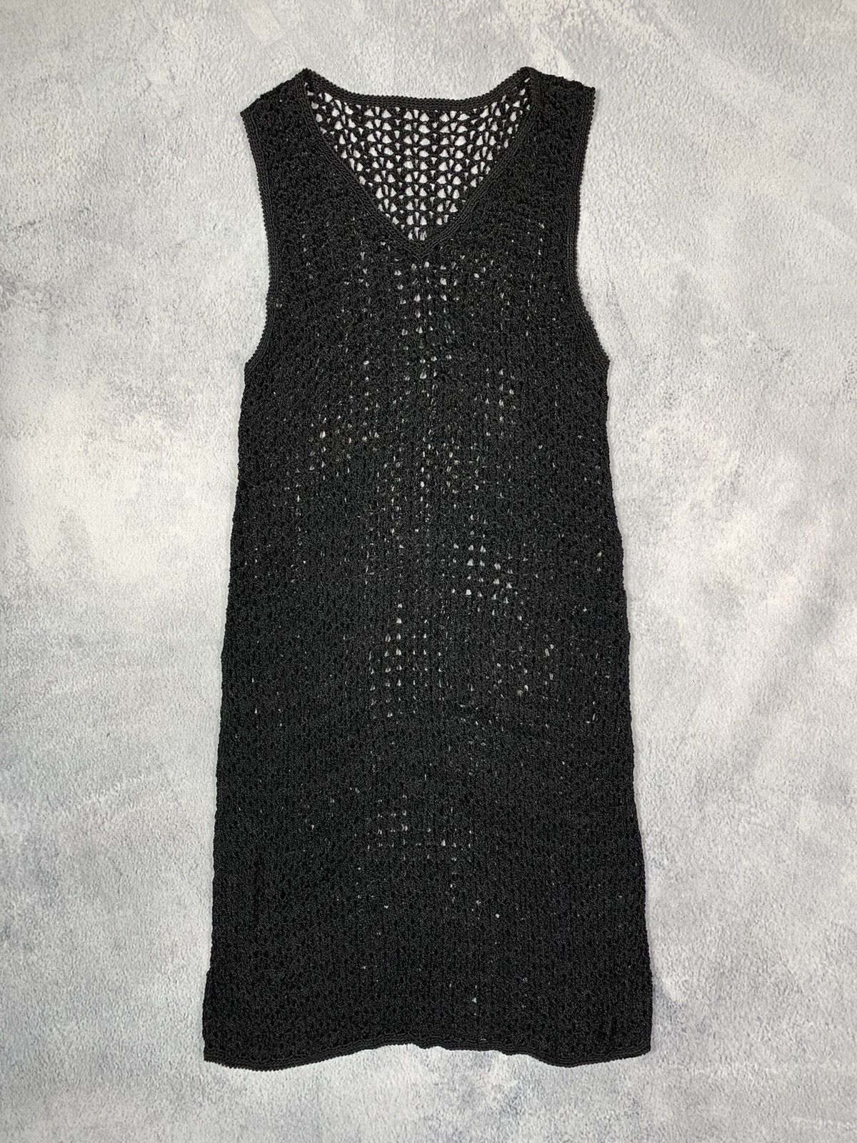 Vintage Vintage Y2K knit mesh midi dress avantgarde streetwear Size S / US 4 / IT 40 - 1 Thumbnail