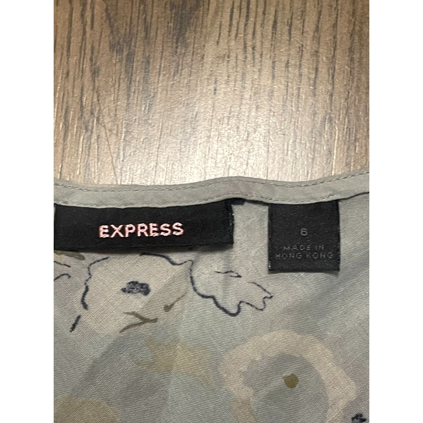 Express Express Blouse Women's 6 Lace V-neck Floral Cap Sleeve Casual Regular Fall Spring Summer Blue Brown White Black Size M / US 6-8 / IT 42-44 - 3 Thumbnail