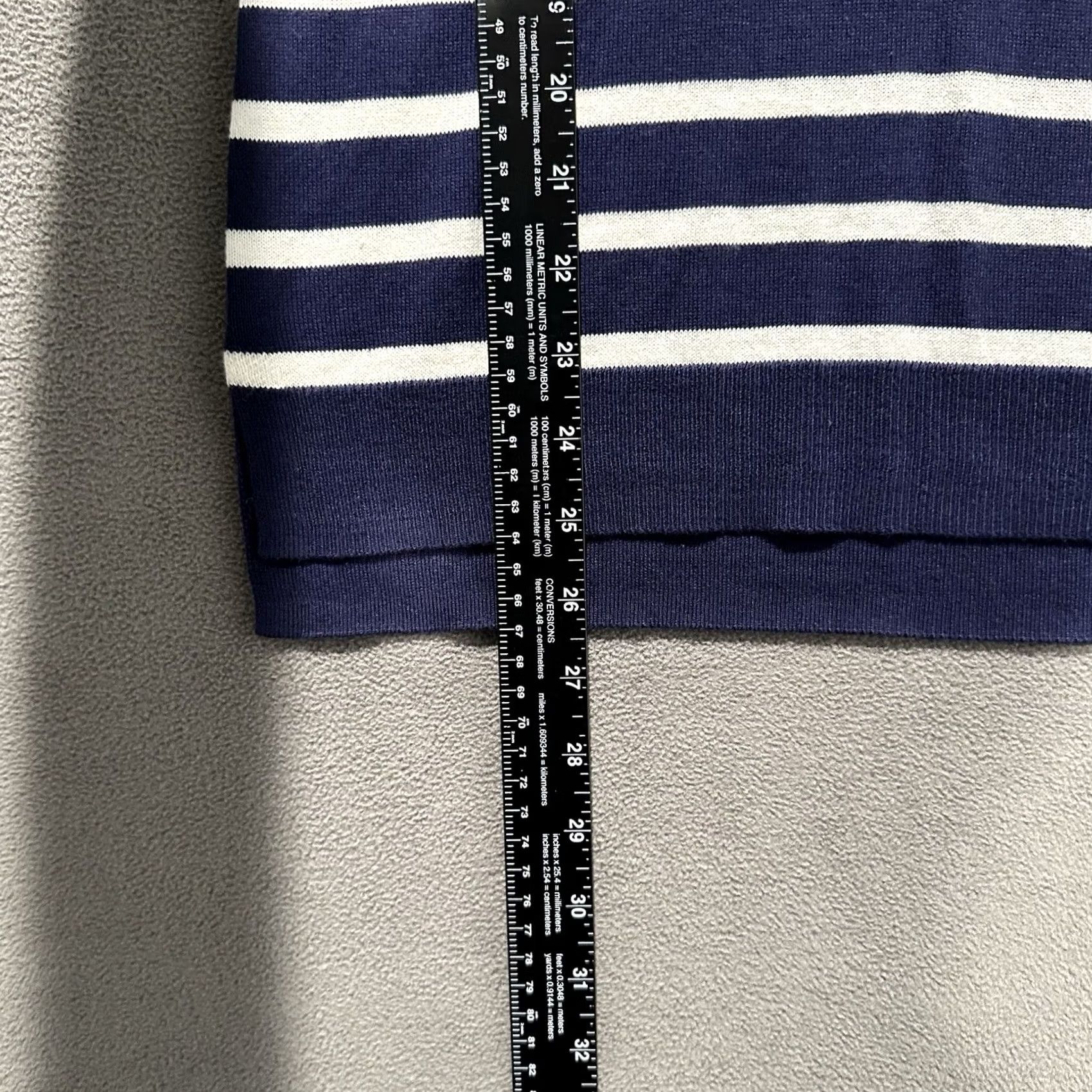 Old Navy NWT Old Navy Sweater Womens Small Blue White Striped Long Sleeve Crew Neck Size S / US 4 / IT 40 - 8 Thumbnail
