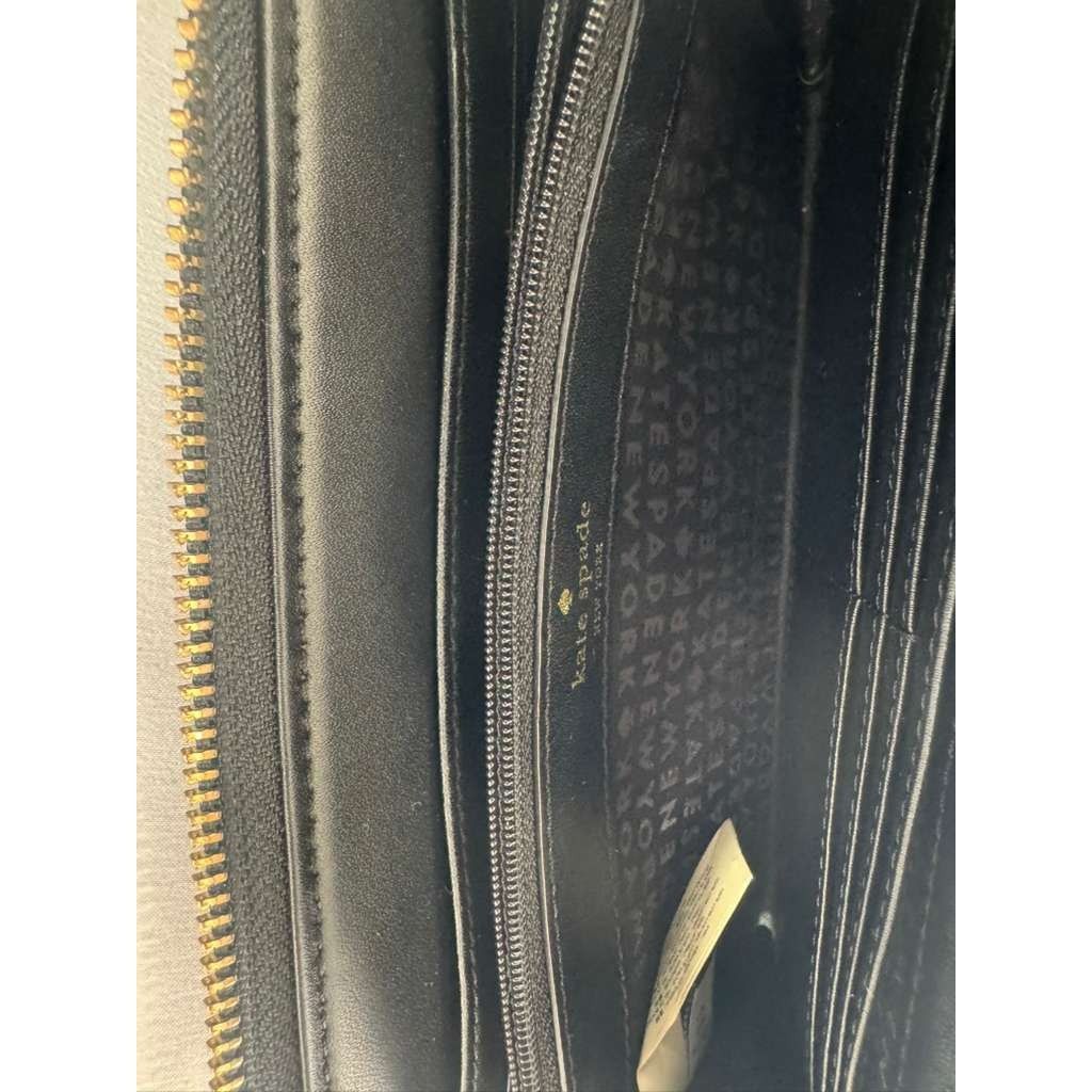 Kate Spade Kate Spade Black Textured Leather Zip Around Wallet Size ONE SIZE - 7 Thumbnail