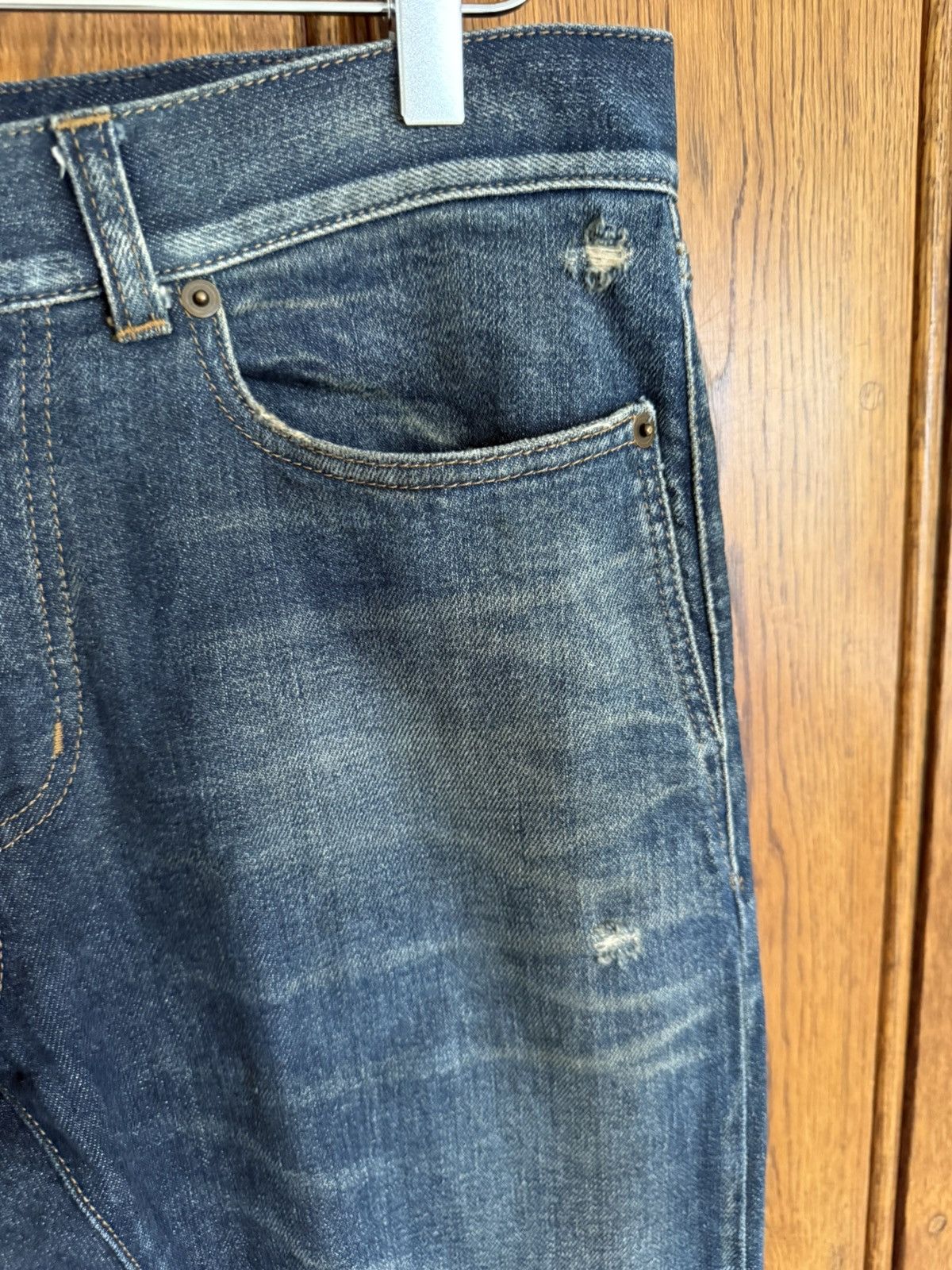 Saint Laurent Paris SS20 Saint Laurent raw hem crash denim Jeans d03 skinny slim Size US 30 / EU 46 - 16 Thumbnail