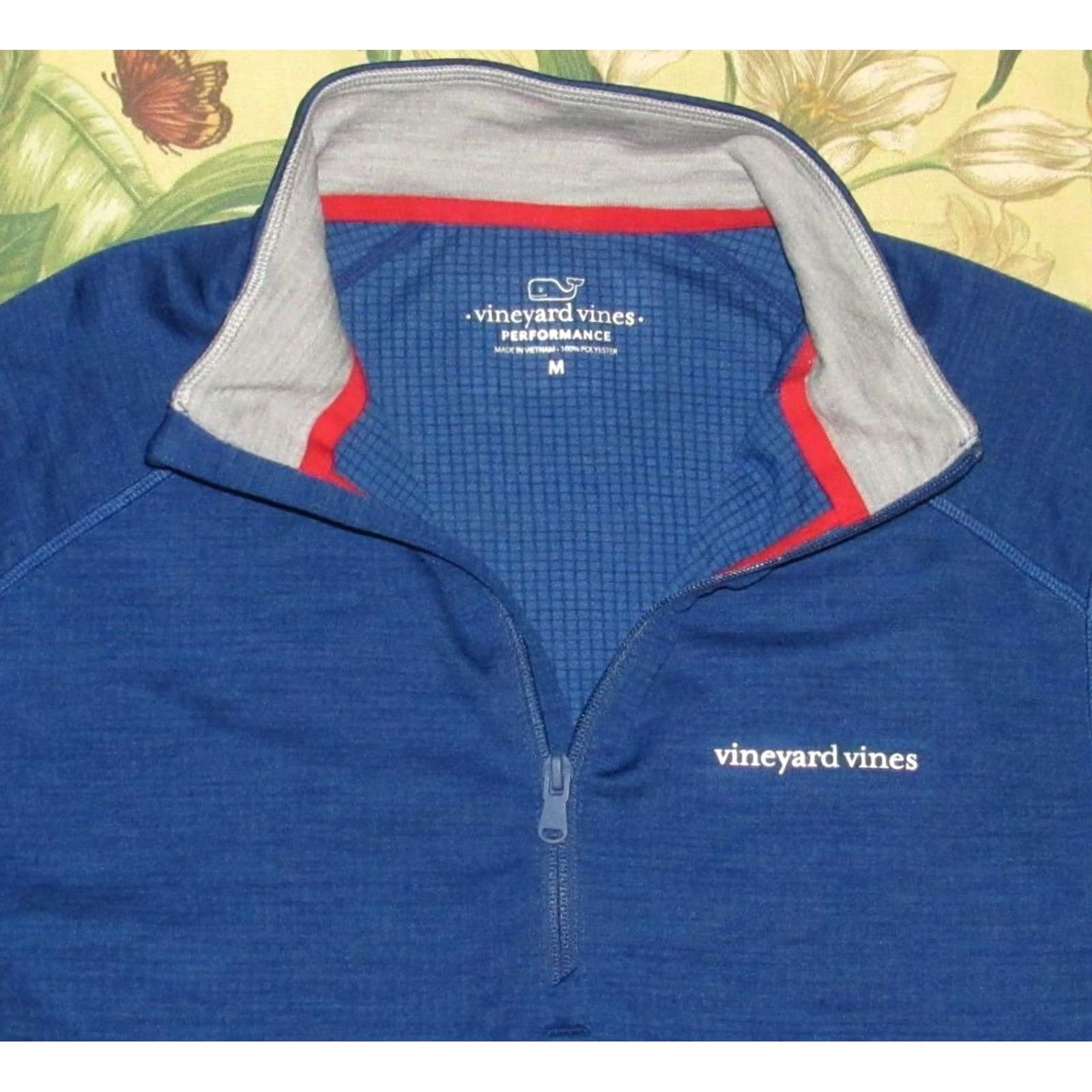 Vineyard Vines VINEYARD VINES Blue Quarter Zip Performance Sweater M Mens Size US M / EU 48-50 / 2 - 2 Thumbnail