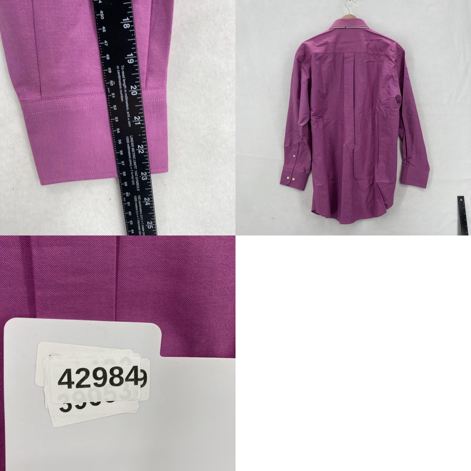 Nautica VINTAGE Nautica Shirt Mens 16 32/33 Purple Oxford Button-Down Dress Long Sleeve Men Size 42R - 8 Thumbnail