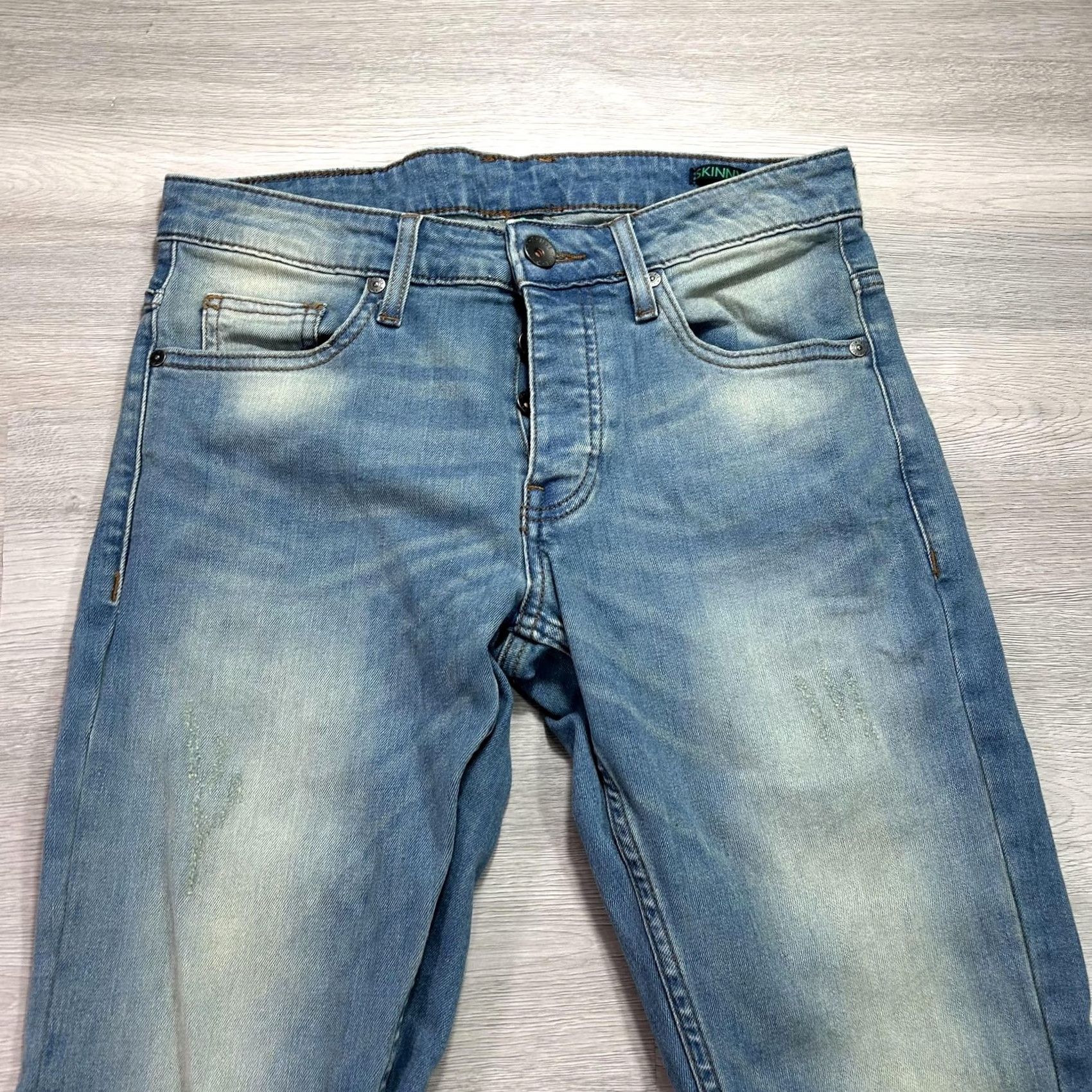 Benetton Benetton Jeans Mens 30x32 Blue Slim Stretch Denim Medium Wash Size US 30 / EU 46 - 7 Thumbnail
