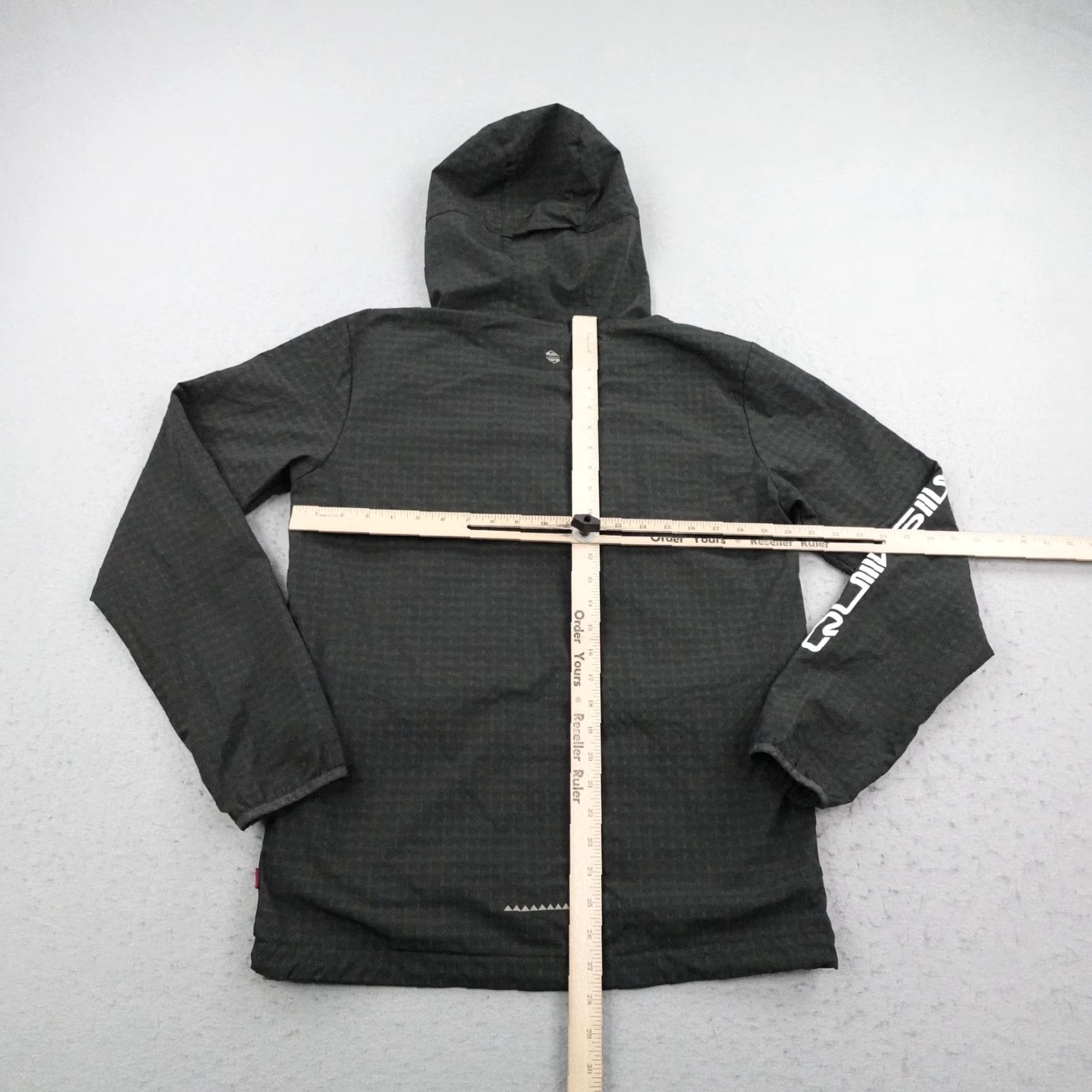 Quiksilver Quiksilver Jacket Mens Small Gray Grid Fleece Lined Endurancey Full Zip Hoodie Size US S / EU 44-46 / 1 - 6 Thumbnail