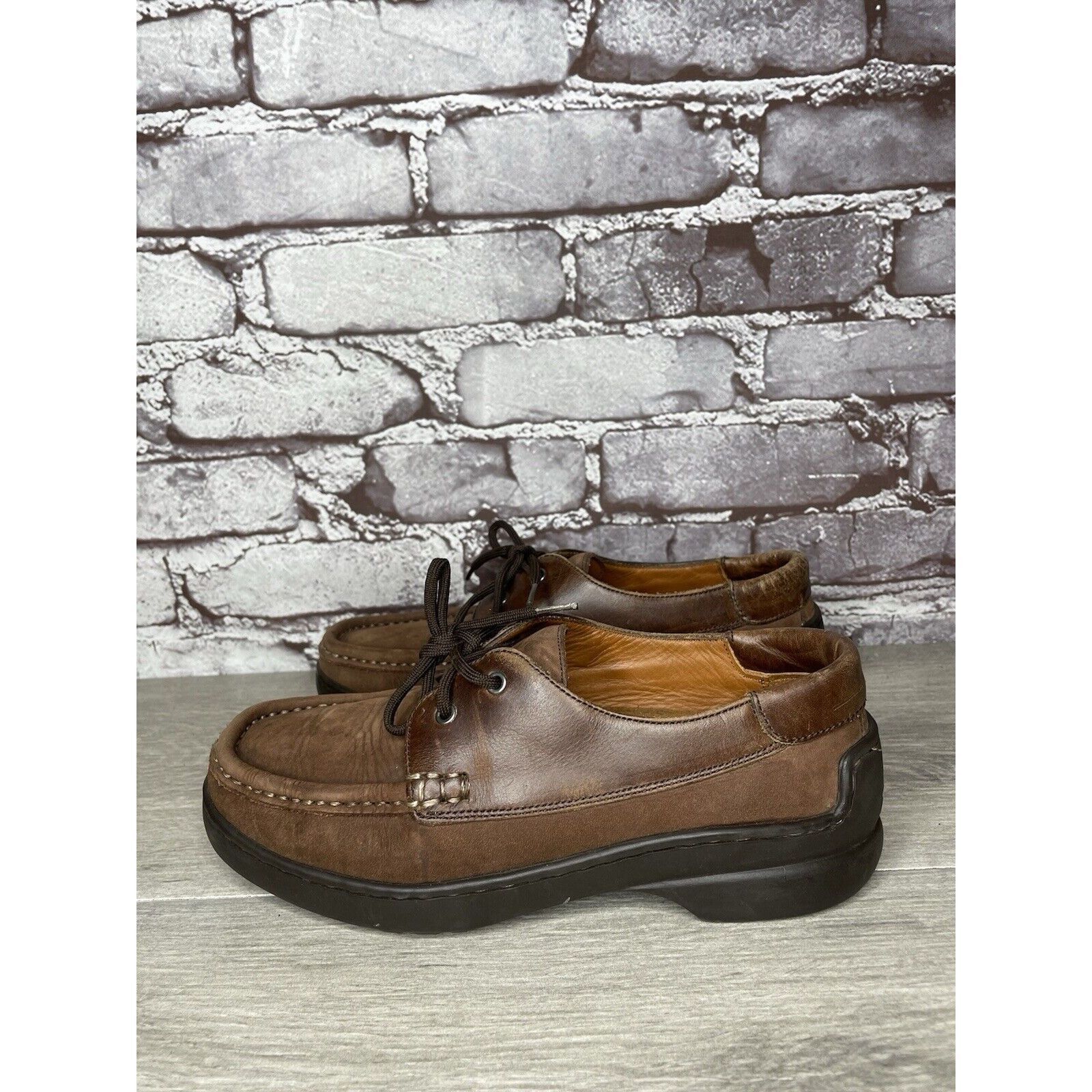 Bally VTG Bally Grimsela Brown Leather Moc Toe Casual Shoes Women’ Size US 7 / IT 37 - 19 Thumbnail