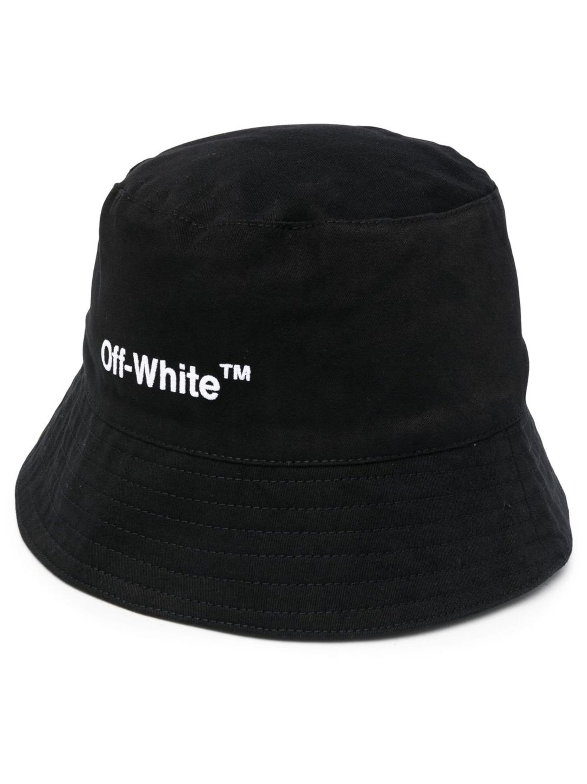 Off-White o1w1db10824 Size: OS / Helvetica Bucket Hat in Black Size ONE SIZE - 1 Thumbnail