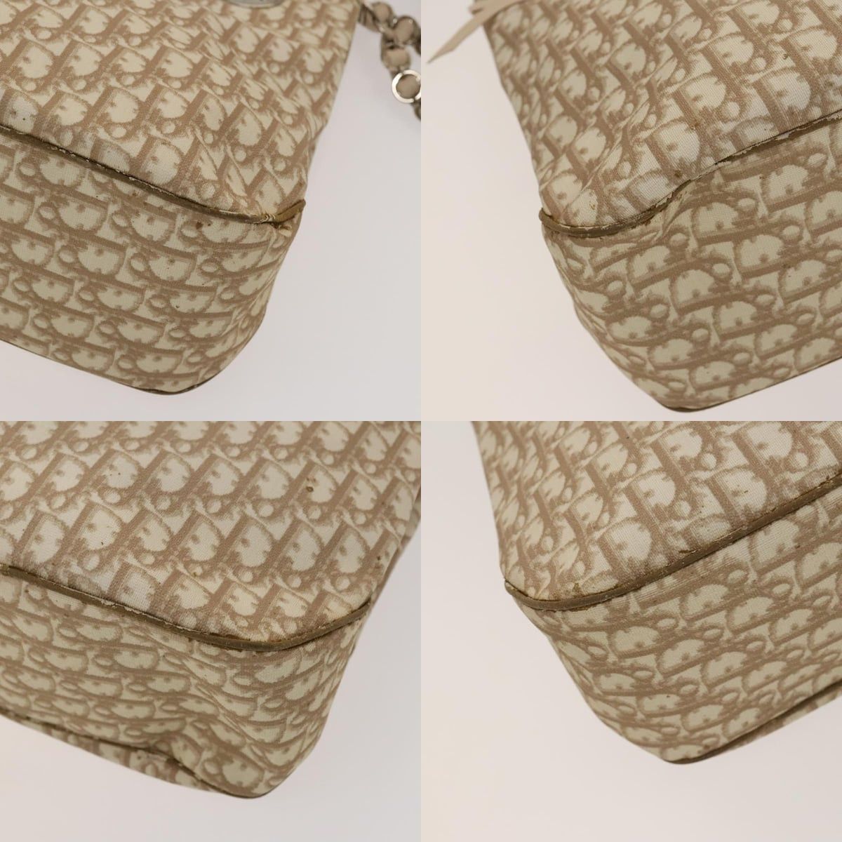 Dior DIOR Trotter Canvas Romantic Tote Bag Pvc Beige Silver Size ONE SIZE - 10 Thumbnail