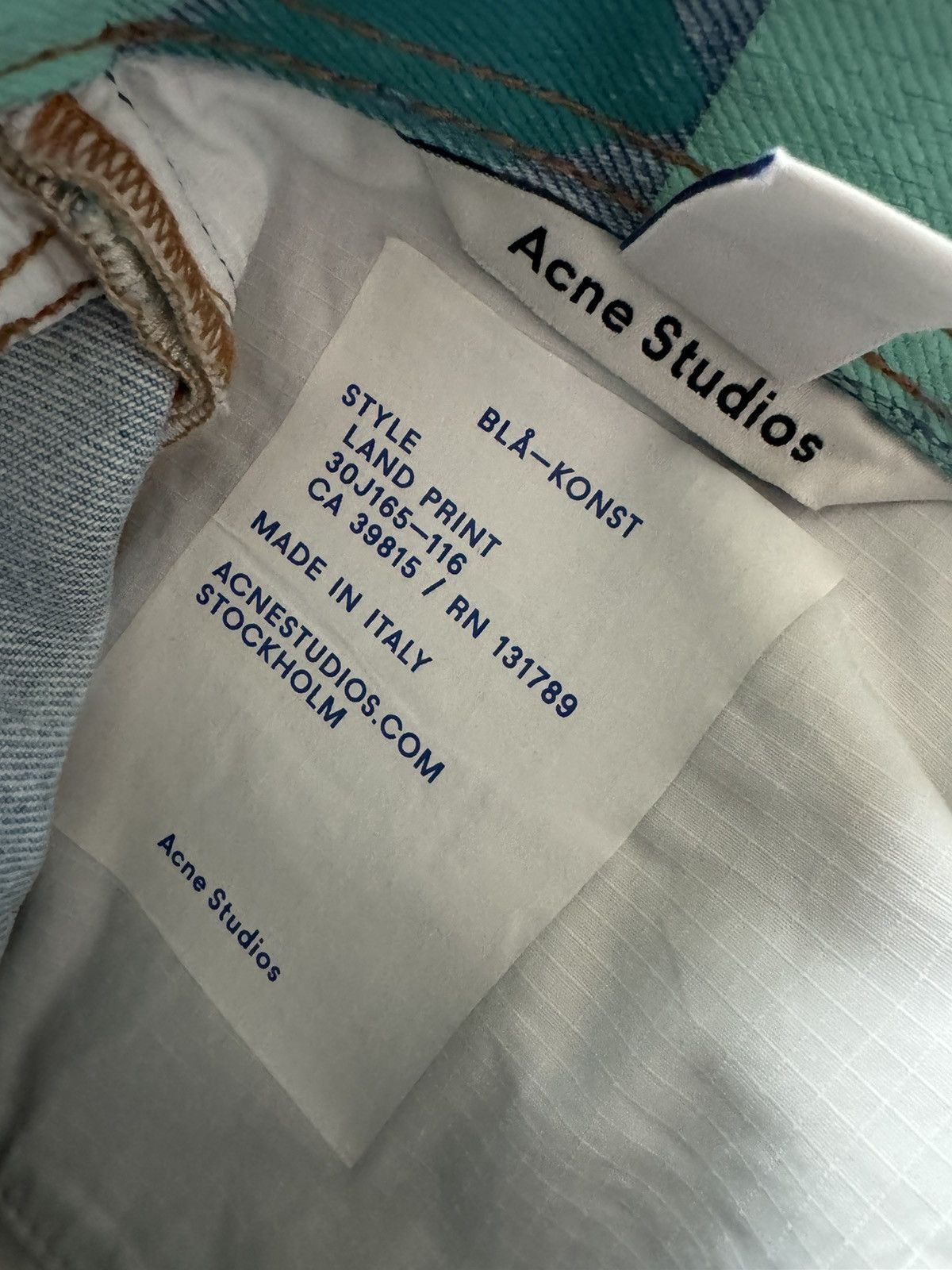 Acne Studios Acne Studios Land Print Denim Pants Size US 30 / EU 46 - 12 Thumbnail