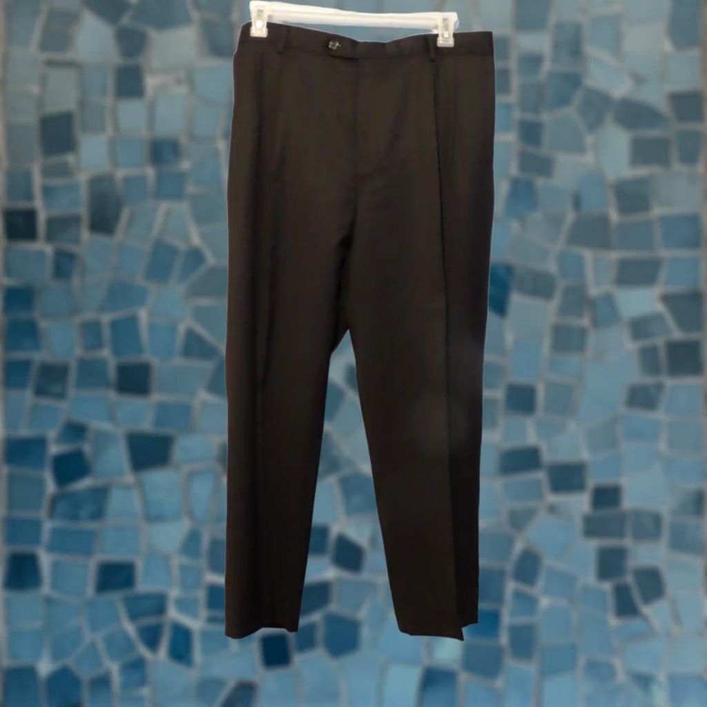 Vintage Profilo NAVY Pants Dress Pants Wool 38 Navy Cuffed Pleated 29in Inseam Men Mens Size US 38 / EU 54 - 1 Thumbnail