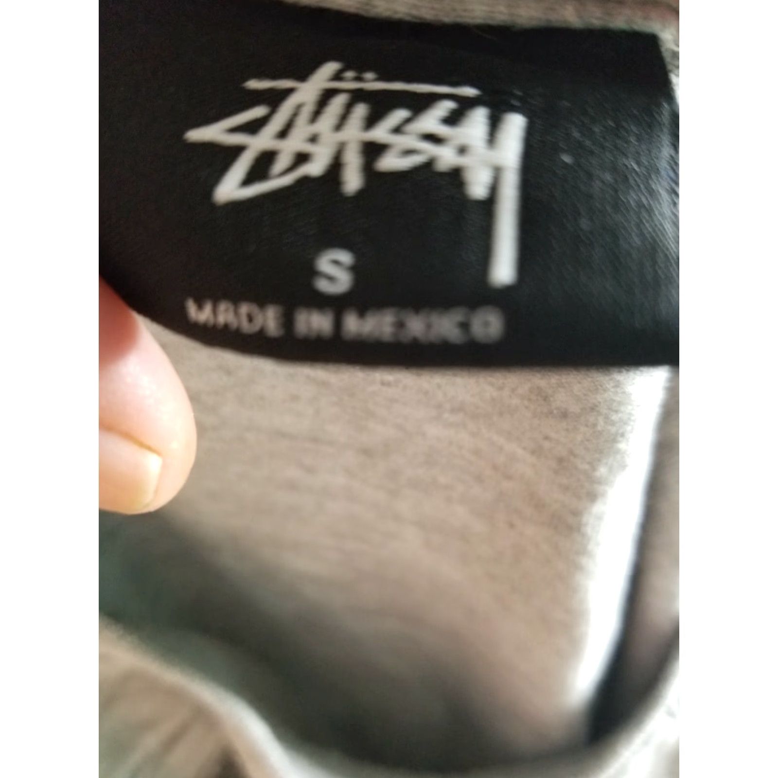 Doublet VINTAGE Stussy T-Shirt Jersey 90s Spellout Double Sided Mens S Gray 90s Distressed Regular Fit Crew Neck Summer Spring Mens Size US S / EU 44-46 / 1 - 5 Thumbnail