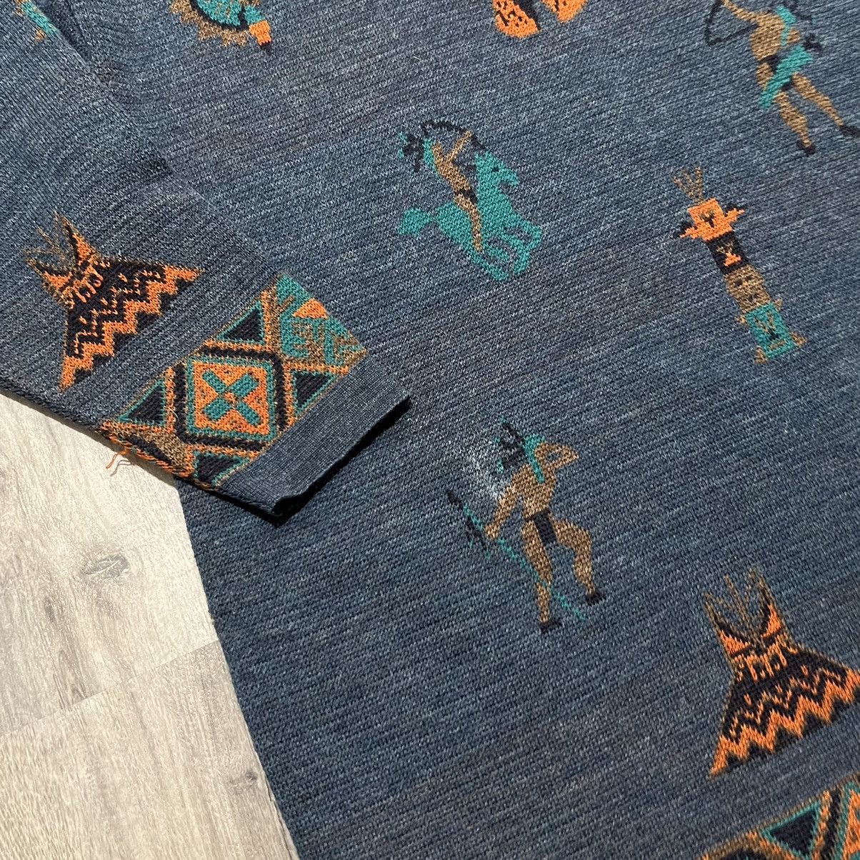 Tricots St. Raphael × Vintage VTG Tricots St. Raphael Wool Knit Native American Sweater Size US L / EU 52-54 / 3 - 5 Thumbnail