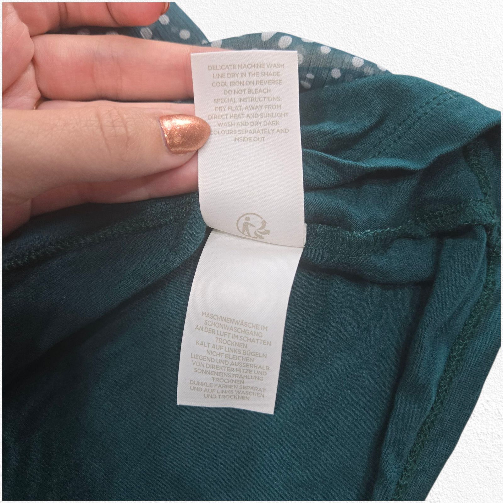Boden Boden Teal Polka Dot Blouse Sheer Long Sleeves Blouse Size 2 Size XS / US 0-2 / IT 36-38 - 7 Thumbnail