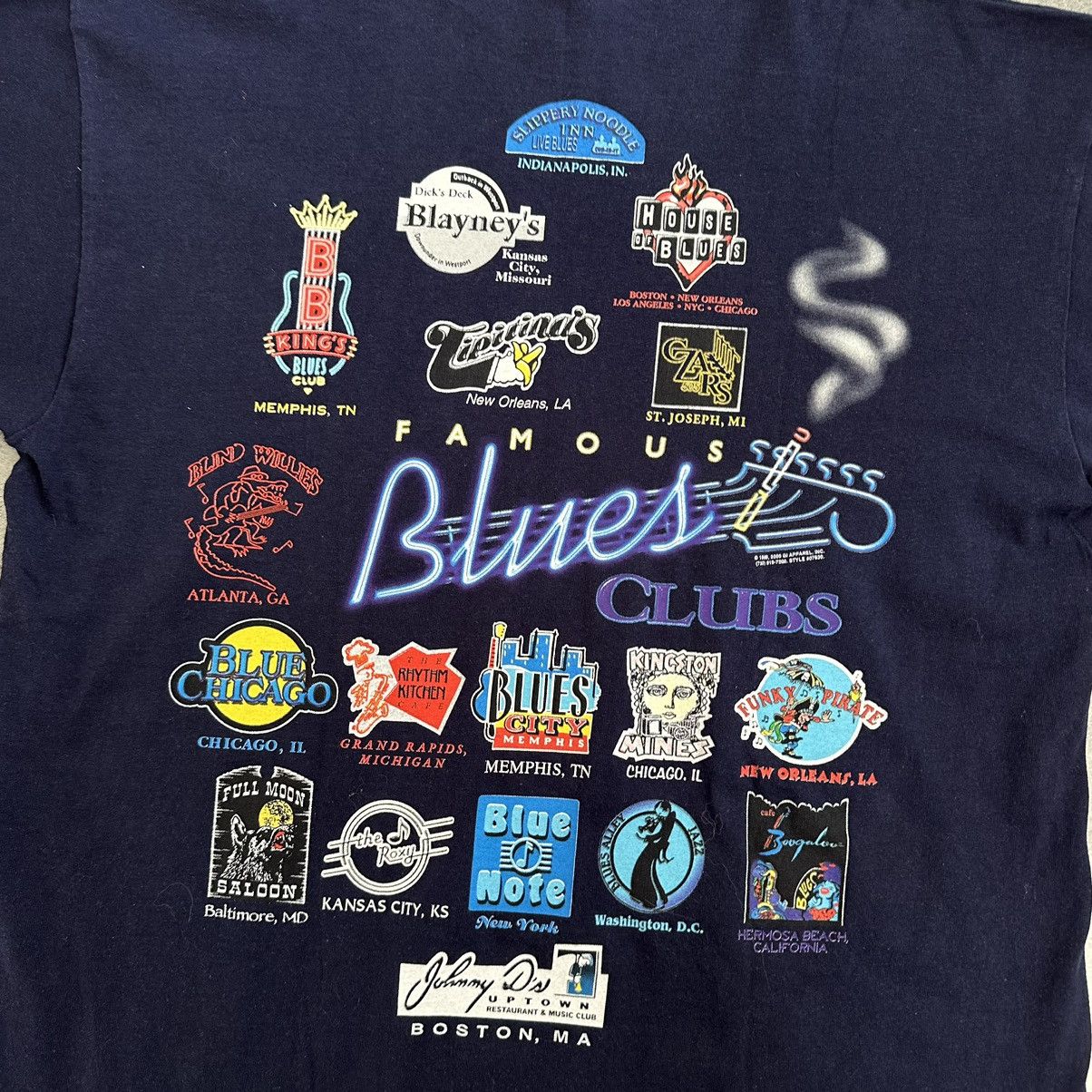Band Tees Tshirt Famous Blues Clubs 2000 USA jazz music Size US L / EU 52-54 / 3 - 5 Thumbnail