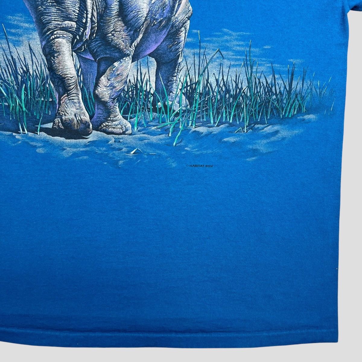 Habitat × Vintage Vintage 1990s Rhino Habitat Double Sided Nature Graphic Tee Size US XXL / EU 58 / 5 - 13 Thumbnail