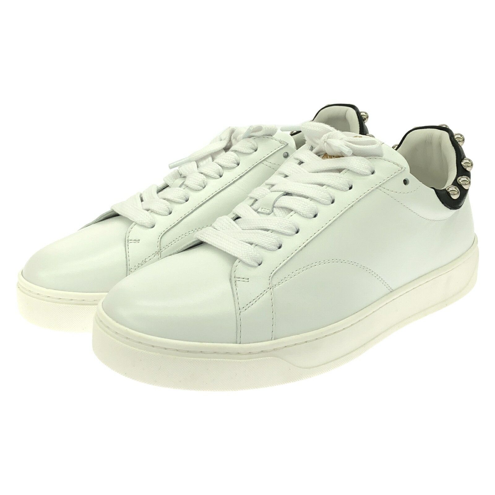 Lanvin Lanvin Fmskdk0Astudh2300M2 Leather Sneakers Leather Shoes Fmskdk0Astudh2300M2 in White, Men's