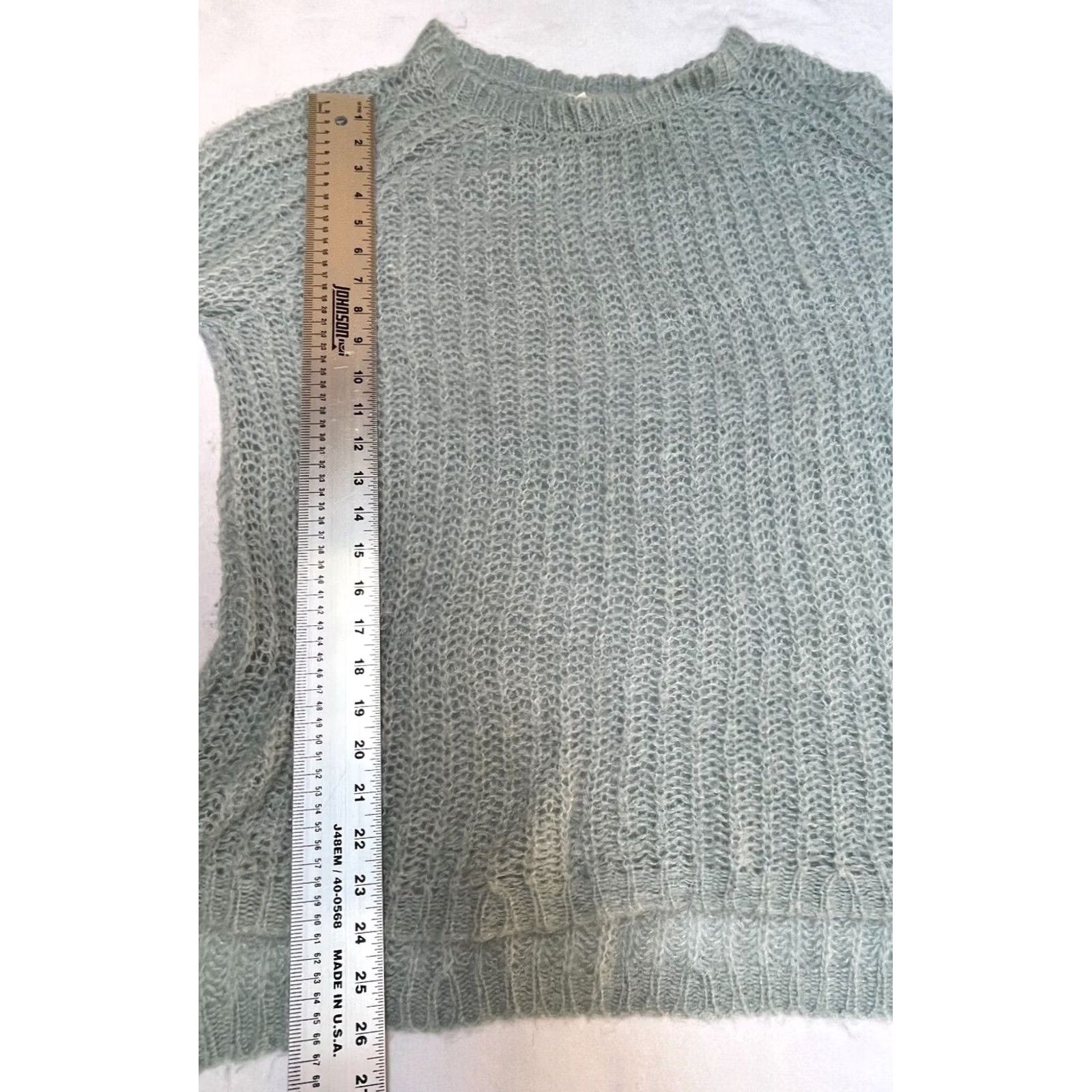Vintage Sundance Womens Blue Mohair Lambswool Pullover Sweater Medium Knitted Hi-Low Hem Size M / US 6-8 / IT 42-44 - 5 Thumbnail