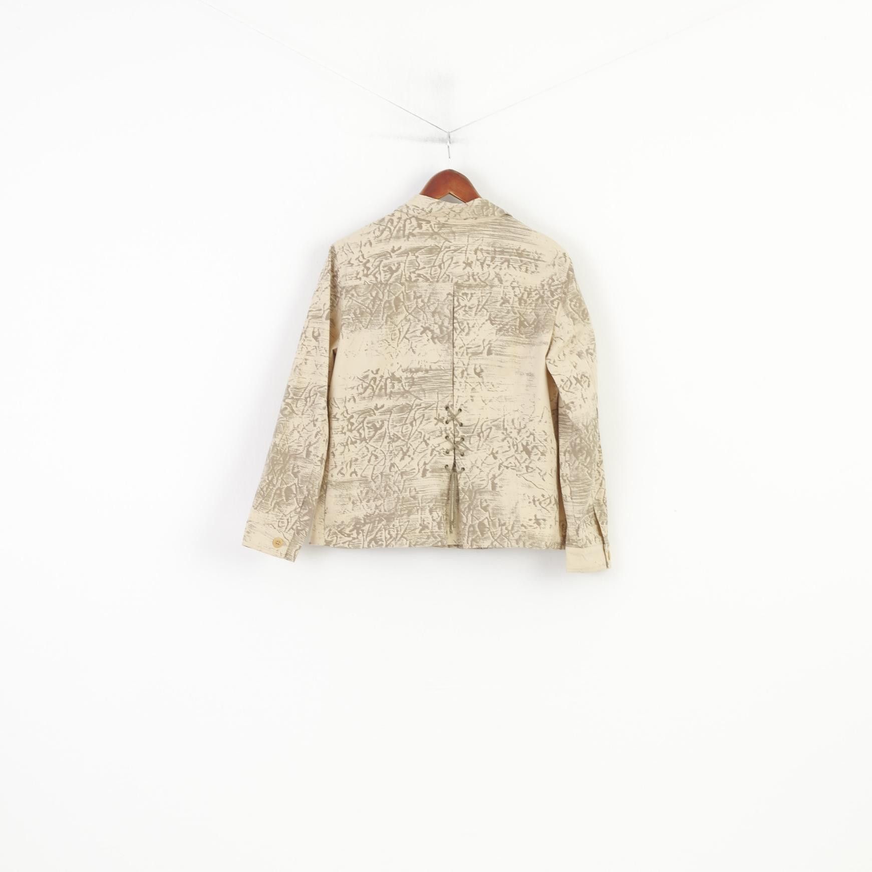 Gerry Weber Gerry Weber Women 14 40 L Blazer Beige Cotton Western 11090 Size XL / US 12-14 / IT 48-50 - 9 Thumbnail