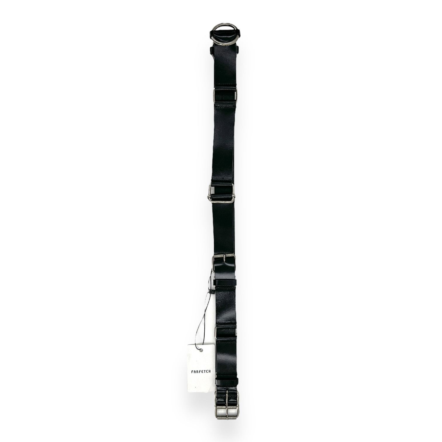 Ann Demeulemeester Black Double Buckle Leather Belt Size ONE SIZE - 5 Thumbnail
