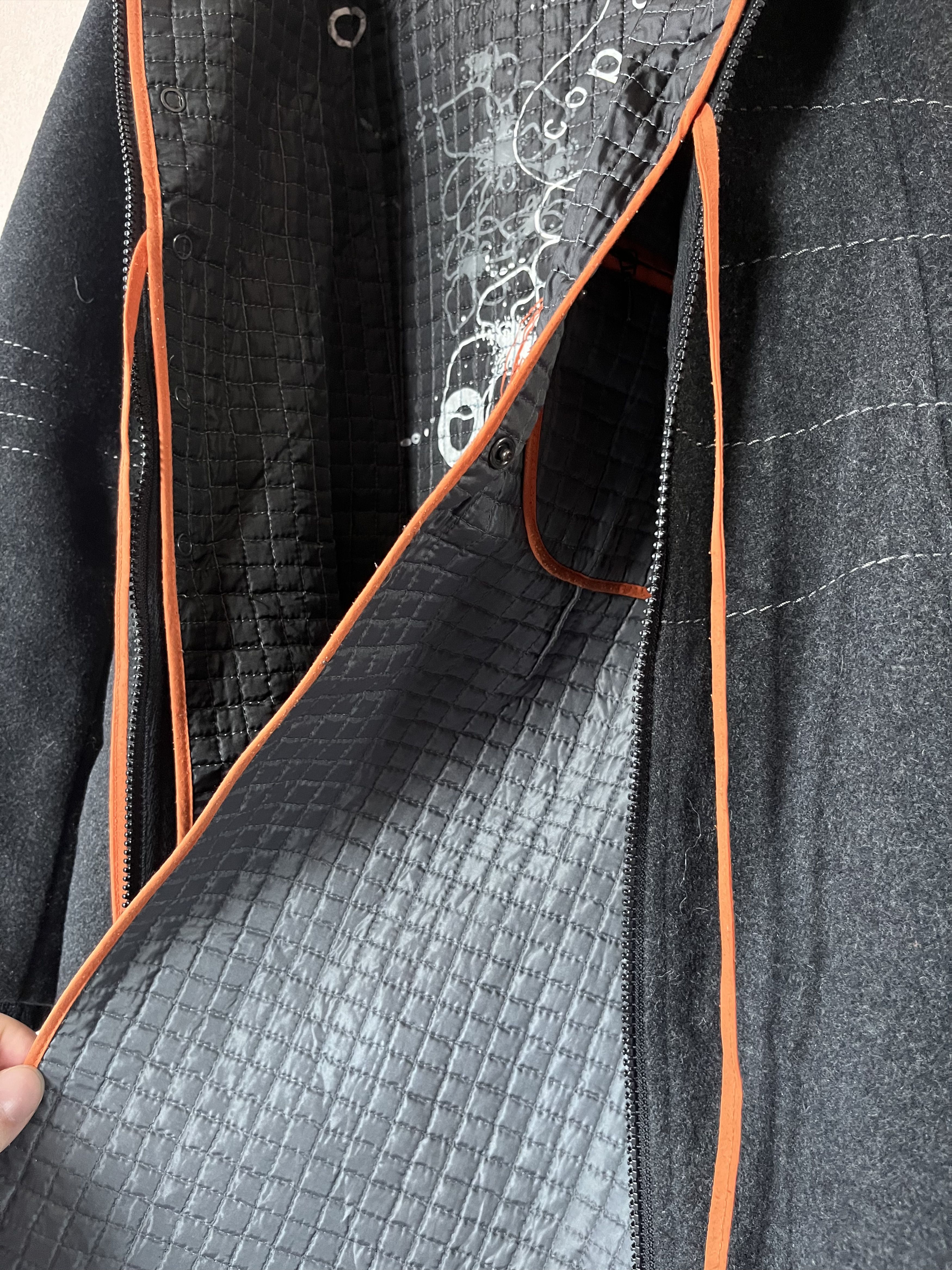 Cop Copine Cop Copine Vintage Wool Long Coat Zip Jacket Gray Lining Wit Size S / US 4 / IT 40 - 16 Thumbnail