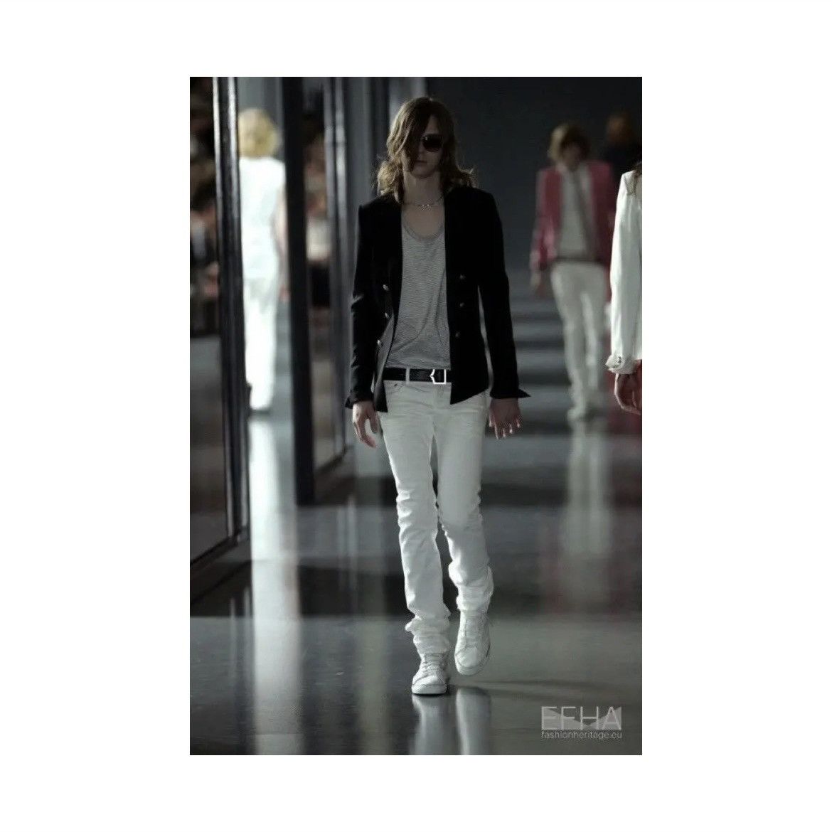 Dior SS 2005 Dior Homme “Untitled” White Denim by Hedi Slimane Size US 30 / EU 46 - 2 Thumbnail