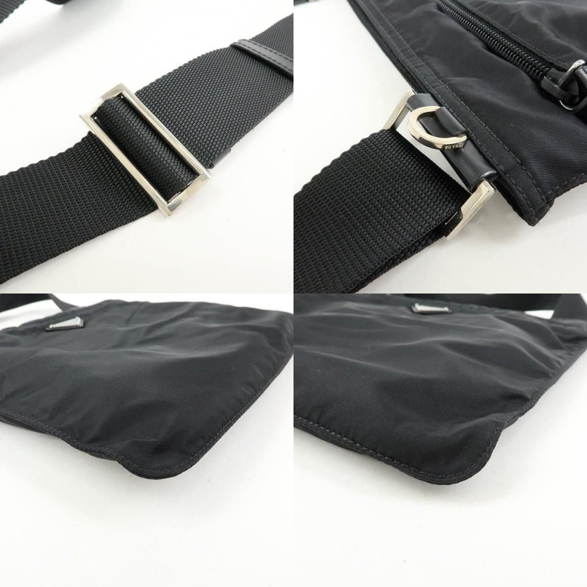 Prada Prada Triangle Logo Nylon Crossbody Bag Black Size ONE SIZE - 4 Thumbnail