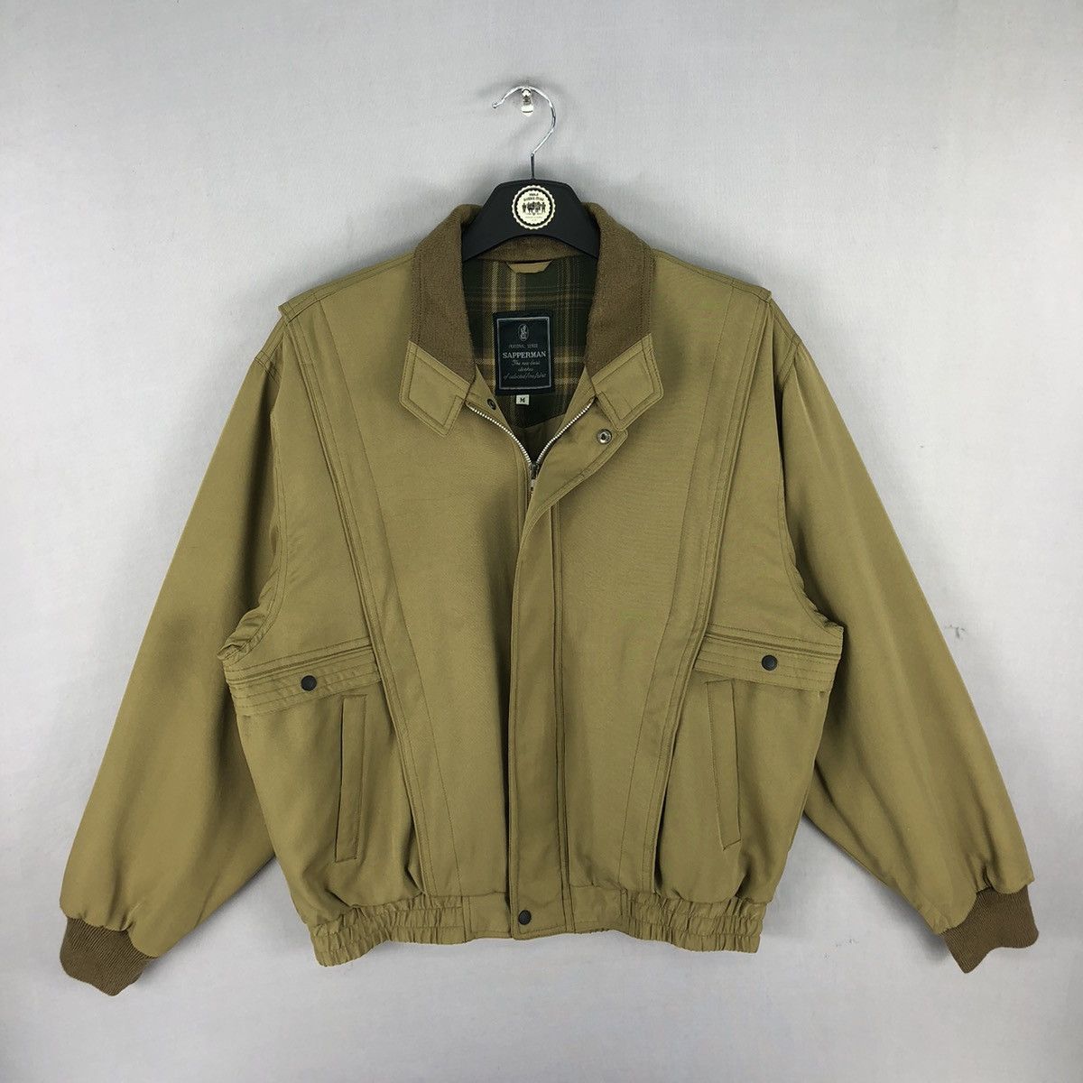 Japanese Brand Vintage 90's Casual Work Zipper Jacket Caramel by Sapperman Size US M / EU 48-50 / 2 - 1 Thumbnail