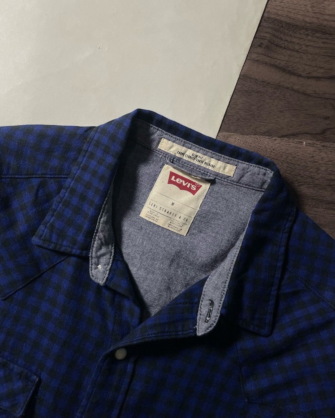 Levi's Flannel Shirt Western Double Pocket LEVIS Size M Size US M / EU 48-50 / 2 - 5 Thumbnail