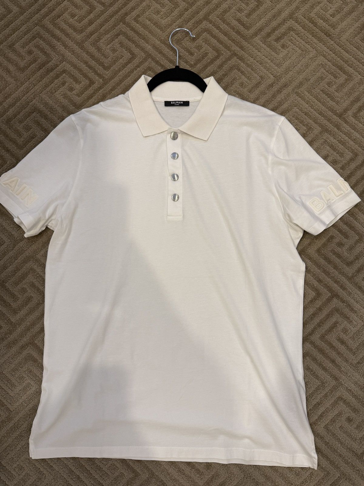Balmain Balmain Monogram Polo Shirt Size US L / EU 52-54 / 3 - 8 Thumbnail