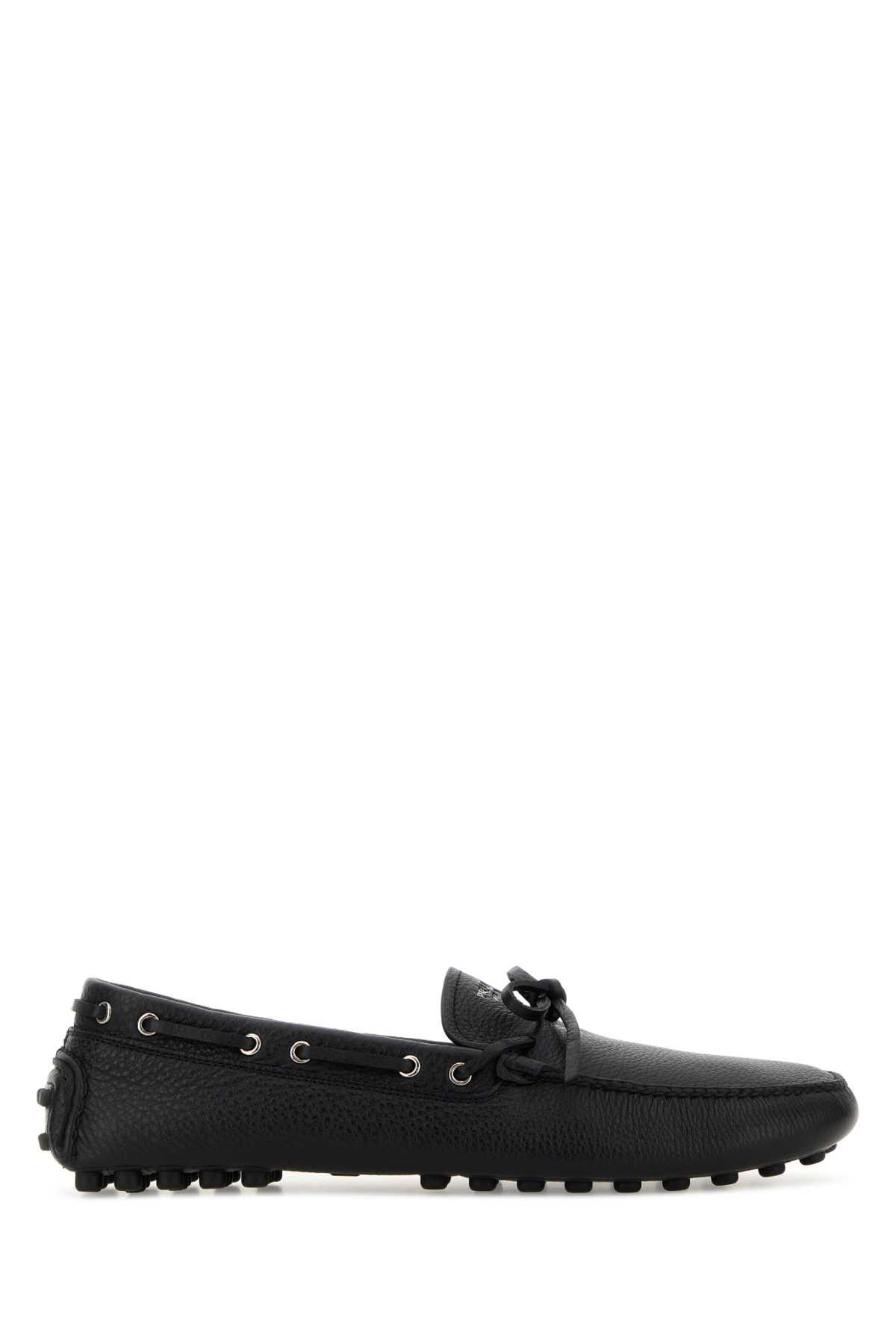 Prada Black Leather Loafers Size US 8.5 / EU 41-42 - 1 Thumbnail