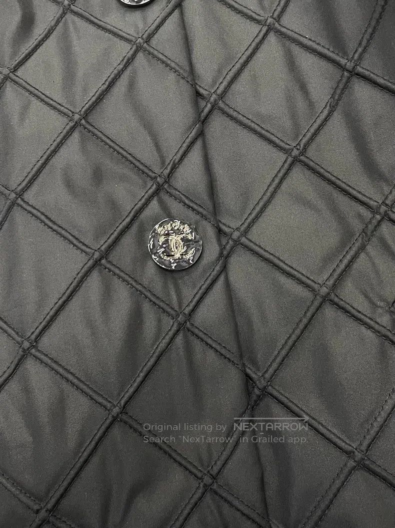 Chanel Chanel 25M black silk diamond plaid lapel long-sleeved jac Size XS / US 0-2 / IT 36-38 - 2 Thumbnail
