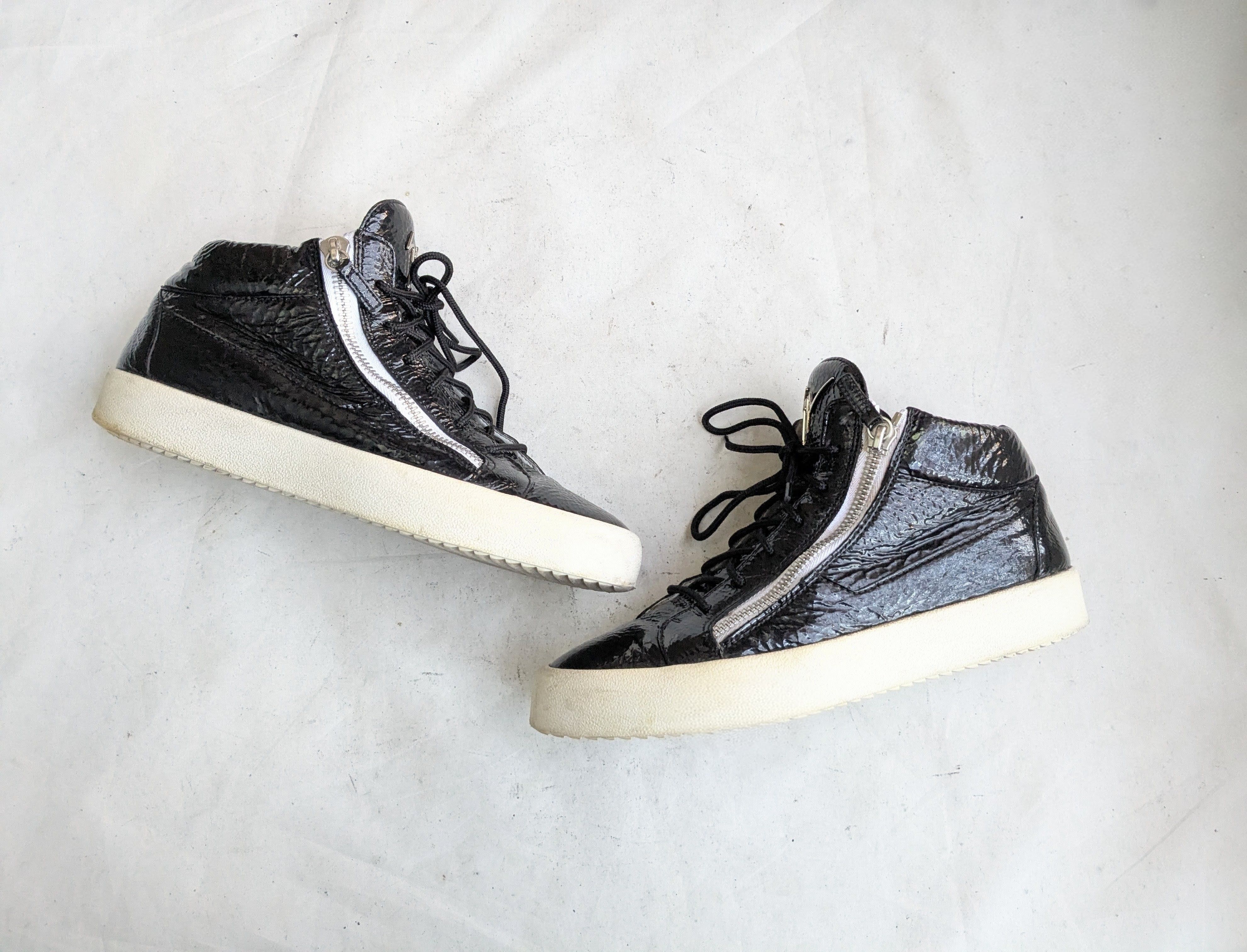 Giuseppe Zanotti Giuseppe Zanotti High Tops Black Patent Leather 11 44 Size US 11 / EU 44 - 1 Thumbnail