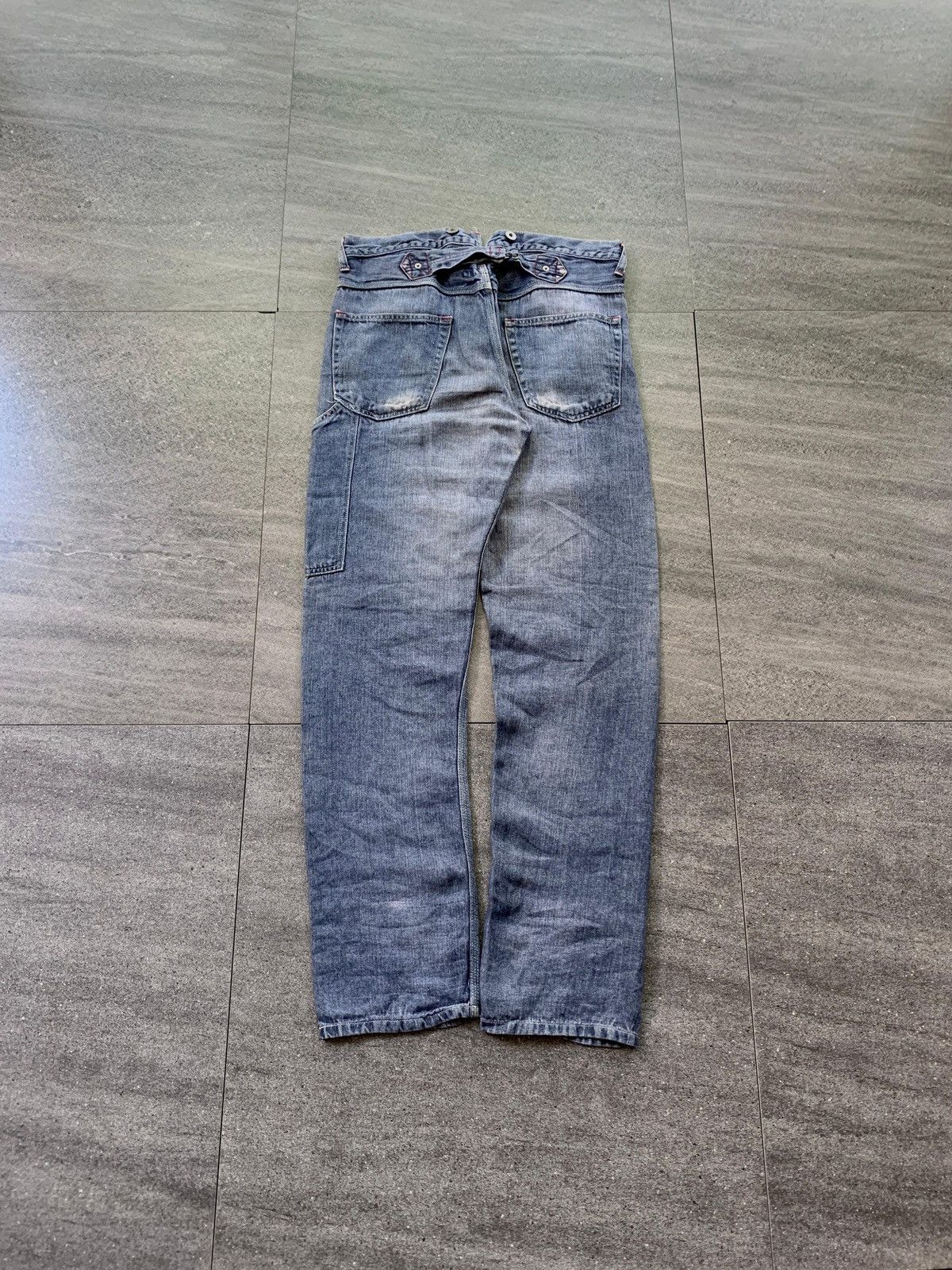Junya Watanabe FREE TAX! Buckle Back Carpenter Linen Denim Pants Size US 31 - 6 Thumbnail