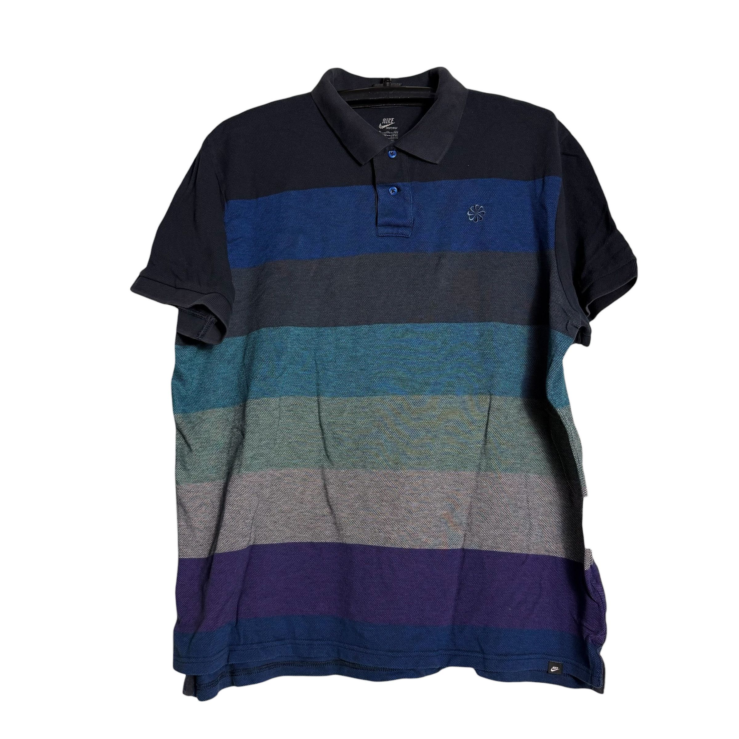 Nike 🔥RARE🔥Nike Sportwear Pinwheel Swoosh Striped Polo Shirt Size US XXL / EU 58 / 5 - 1 Thumbnail